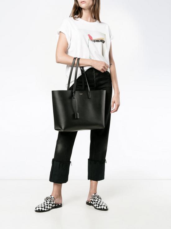 saint laurent large leather shopper