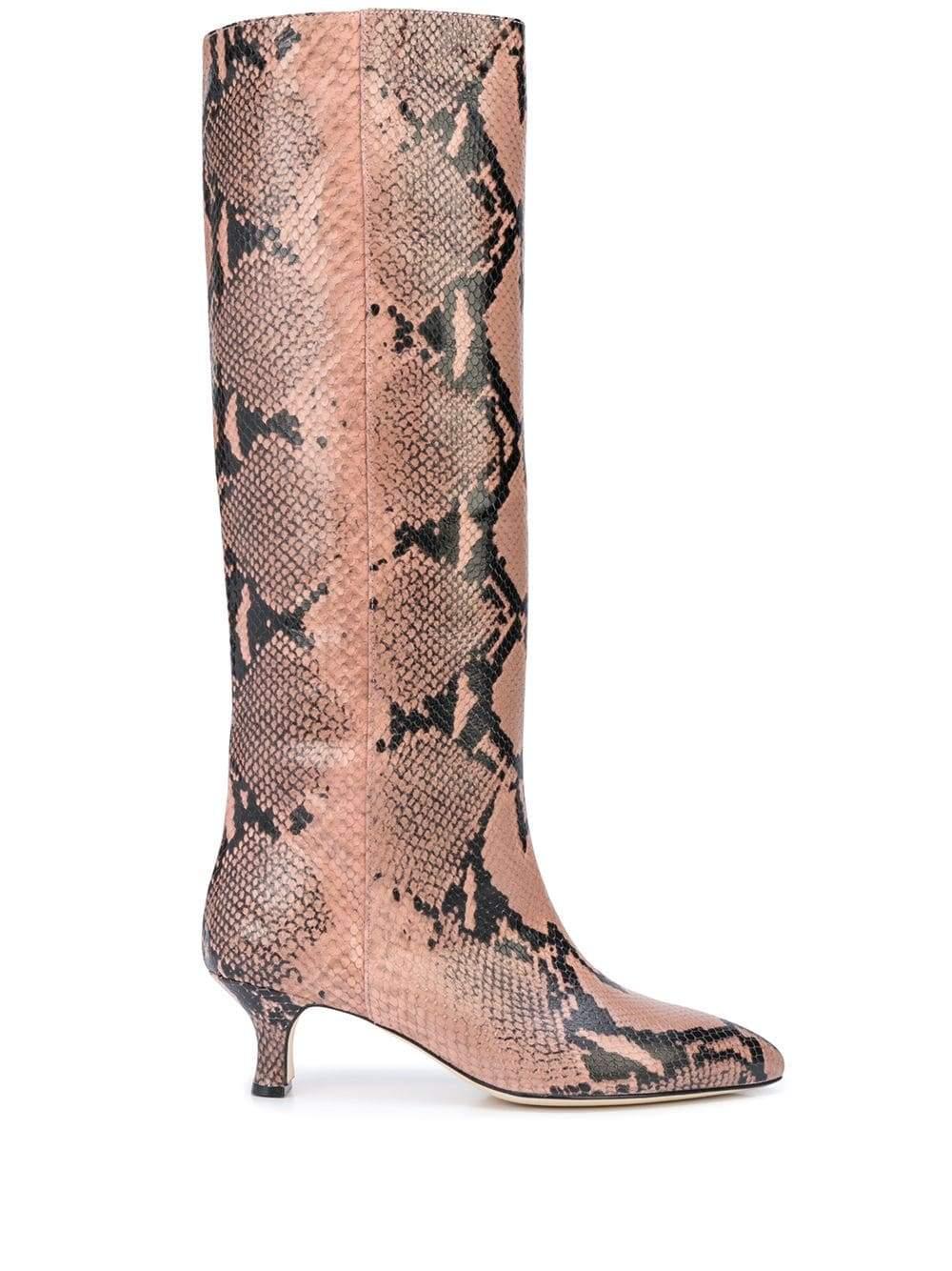 nude kitten heel boots