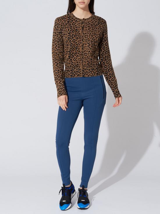 leopard cropped cardigan