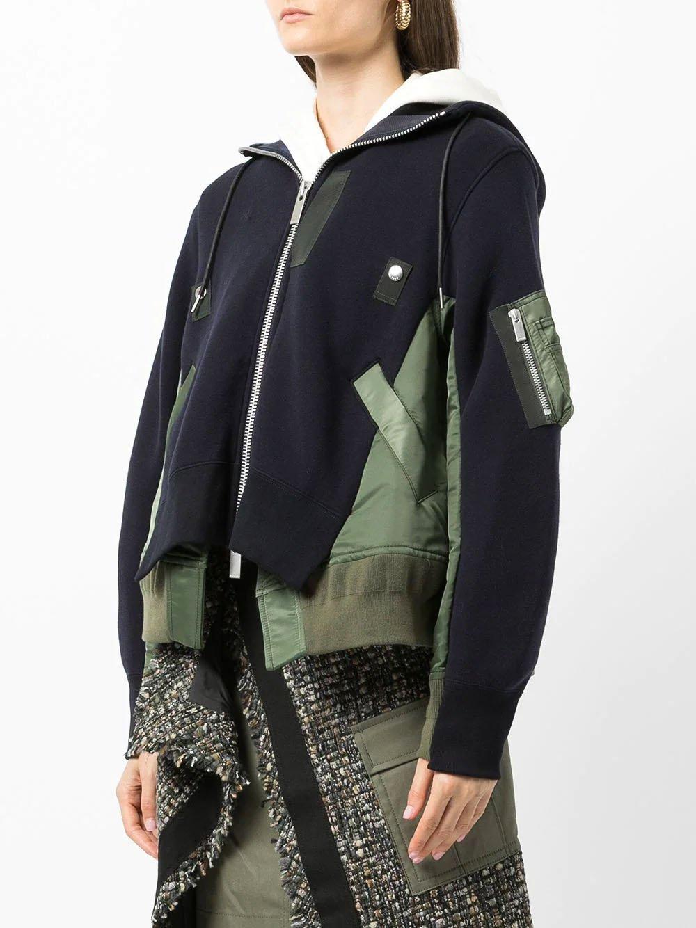 sacai nylon twill coat