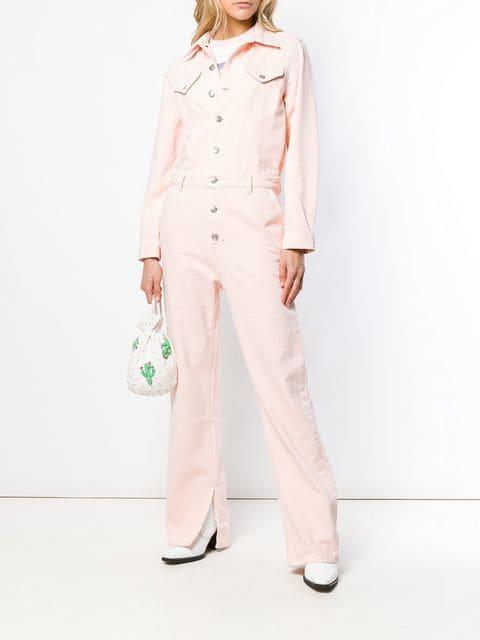 pink jumpsuit denim