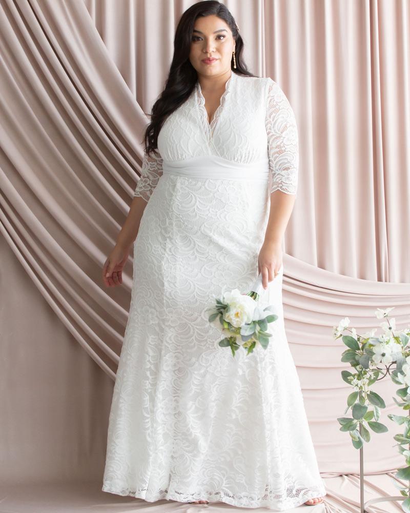 kiyonna amour lace wedding gown