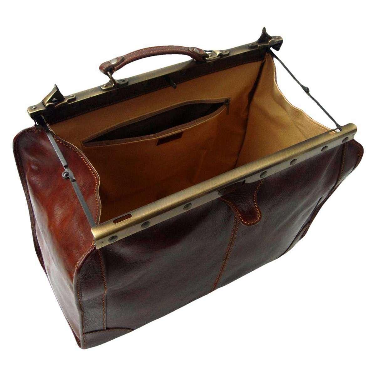 David Van Hagen Leather Briefcase in Brown for Men Mens Bags Briefcases and laptop bags 