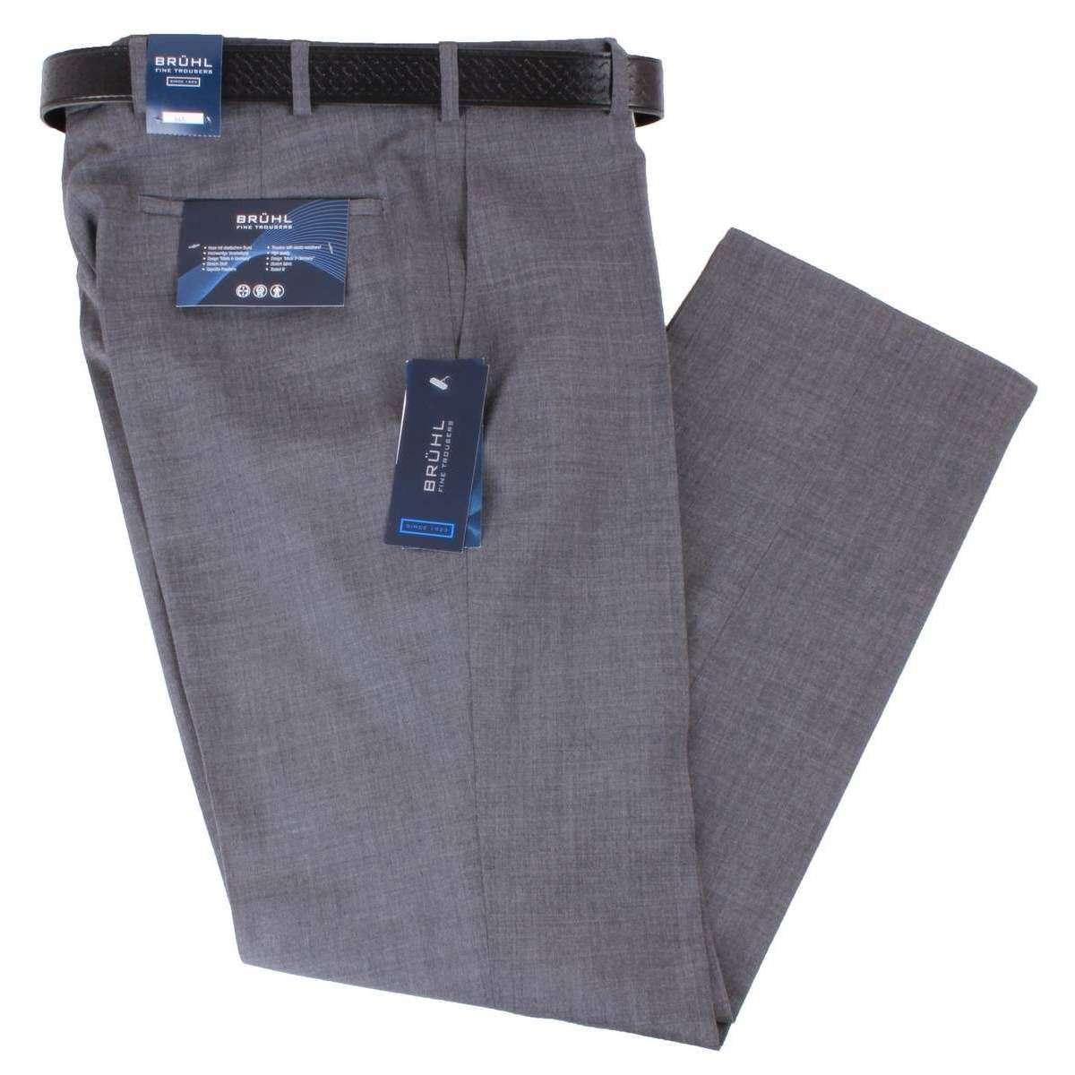 BRÜHL Robert Lightweight Wool Mix Smart Trousers in Gray for Men | Lyst