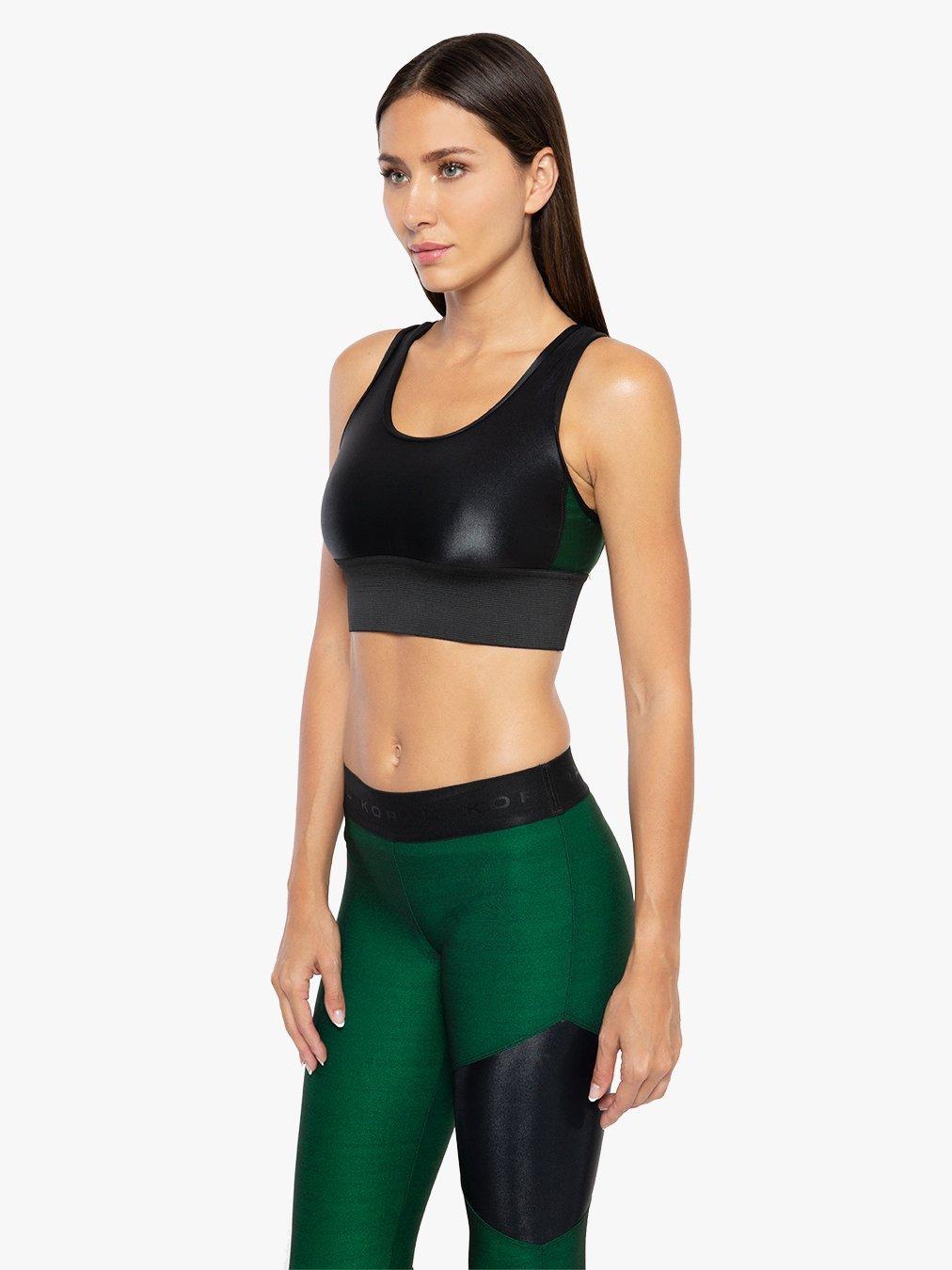 dark green sports bra