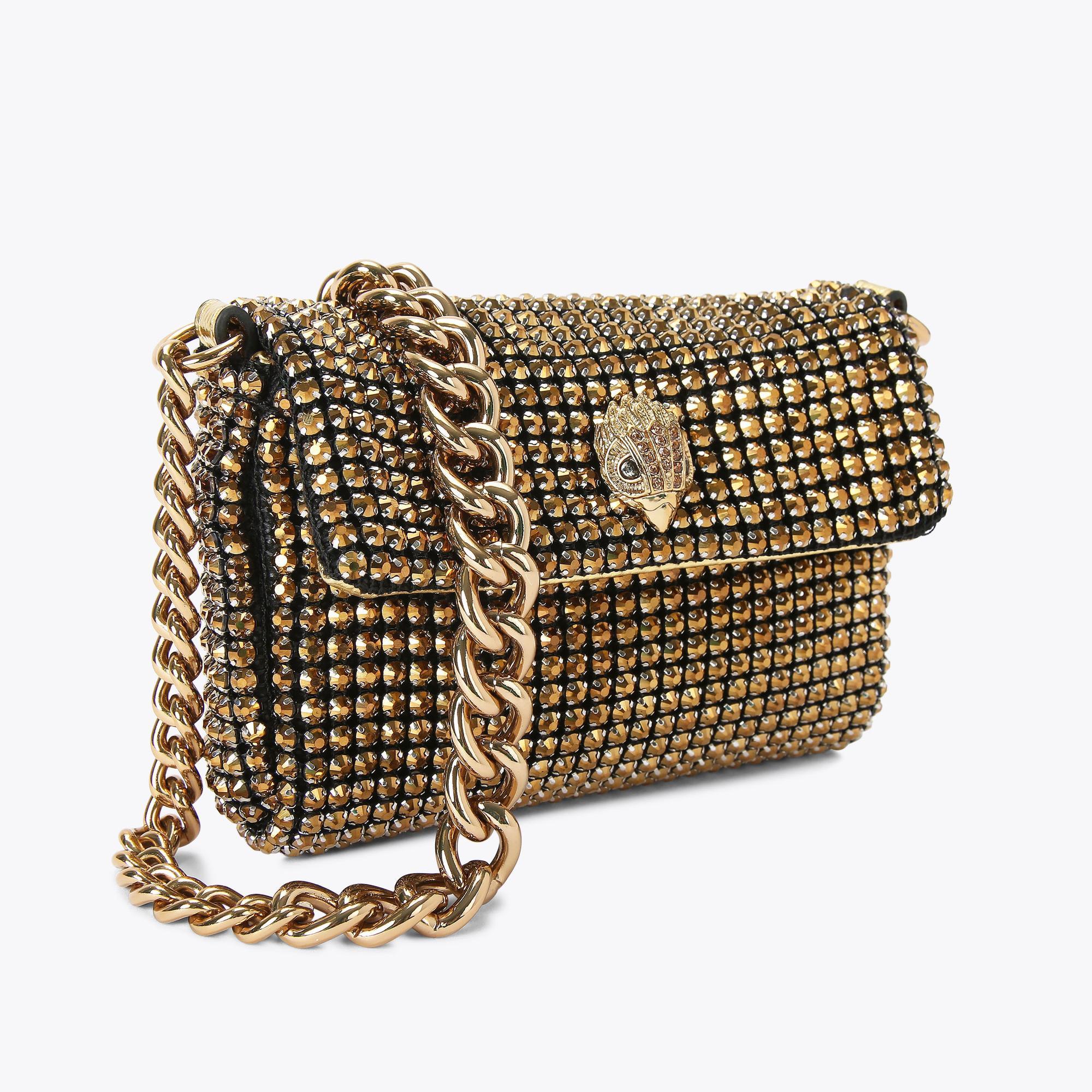 Kurt Geiger Cross Body Bag Gold Crystals Party in Metallic Lyst UK