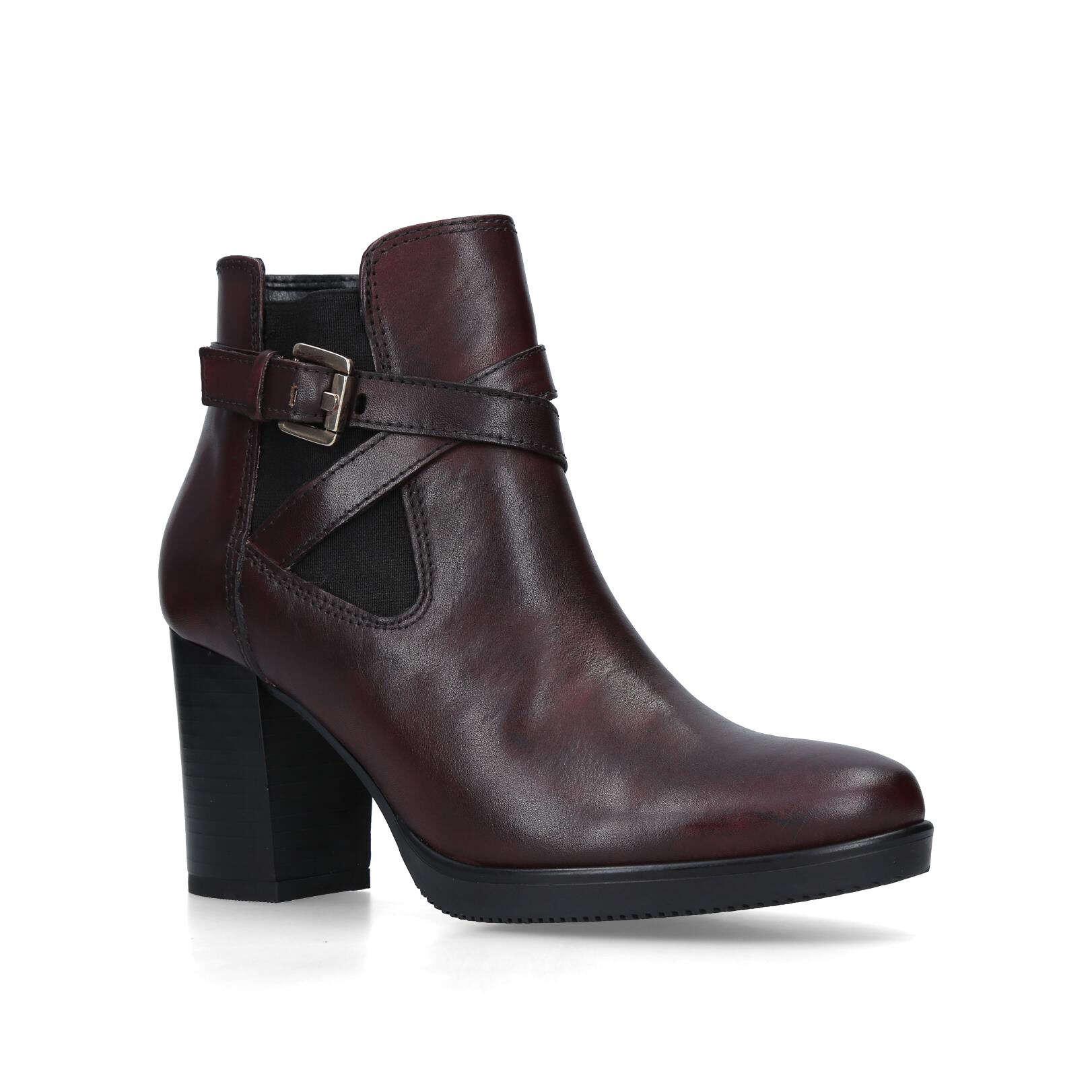 red wine ankle boots