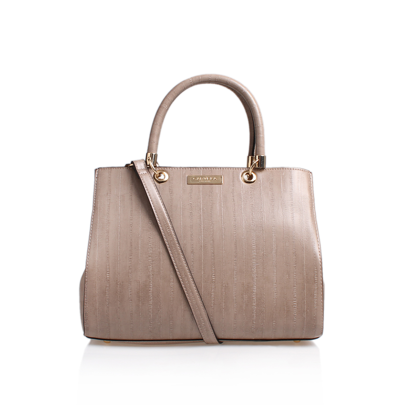 Carvela Kurt Geiger Darla Snake Embossed Tote Bag in Natural - Lyst