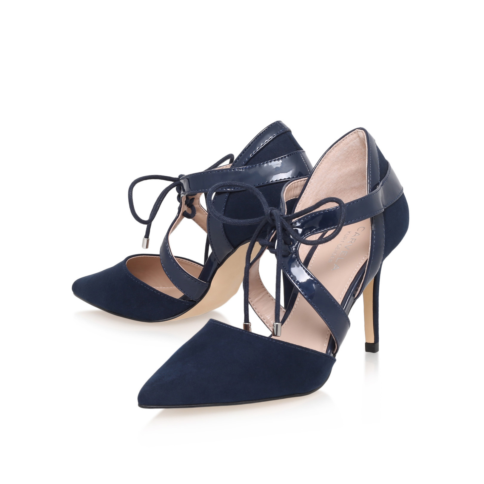 navy carvela trainers