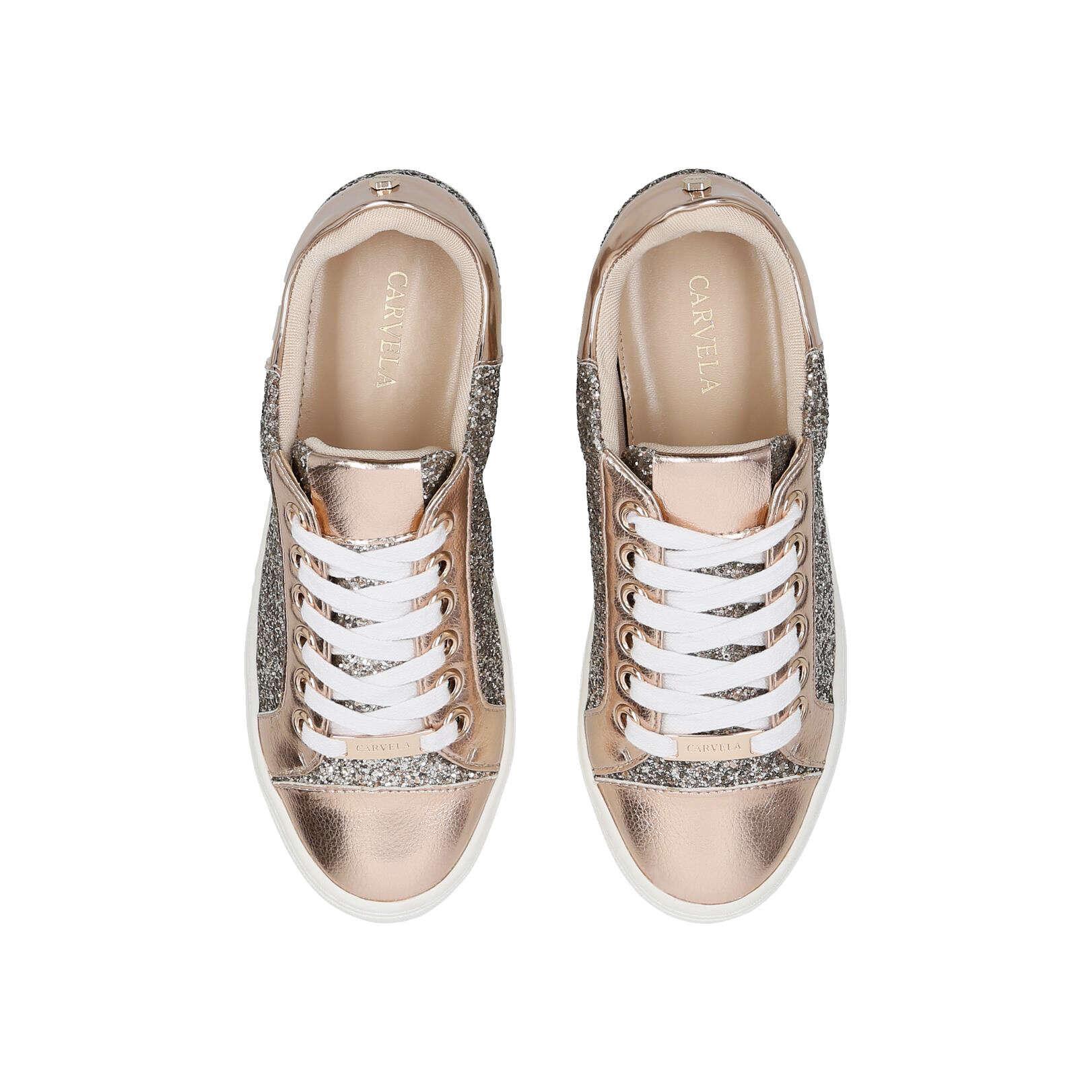 Kurt Geiger Embellished Low Top Trainers in Metallic - Save - Lyst
