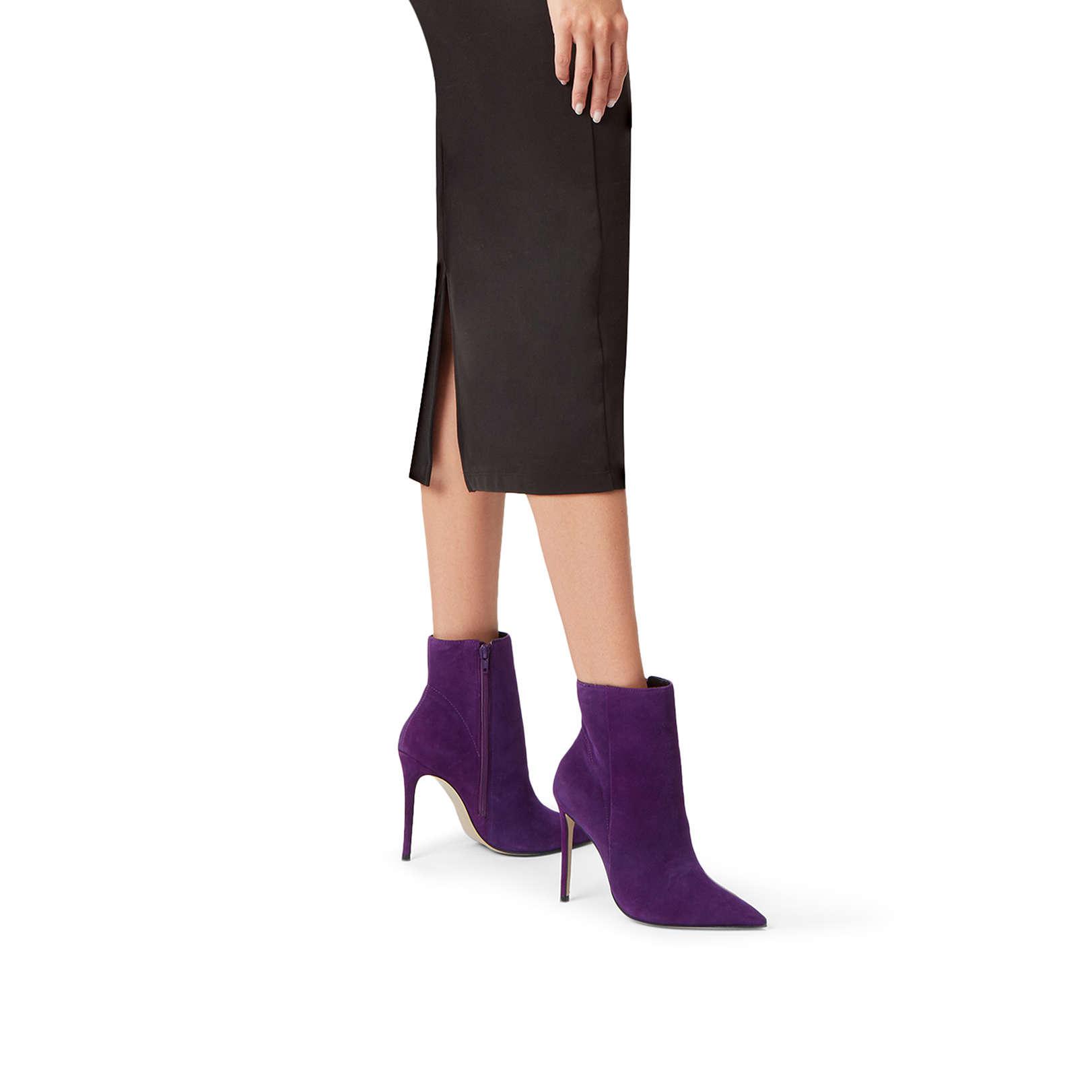 Carvela Kurt Geiger Suede Purple 'spectacular' High Heel Ankle Boots - Lyst