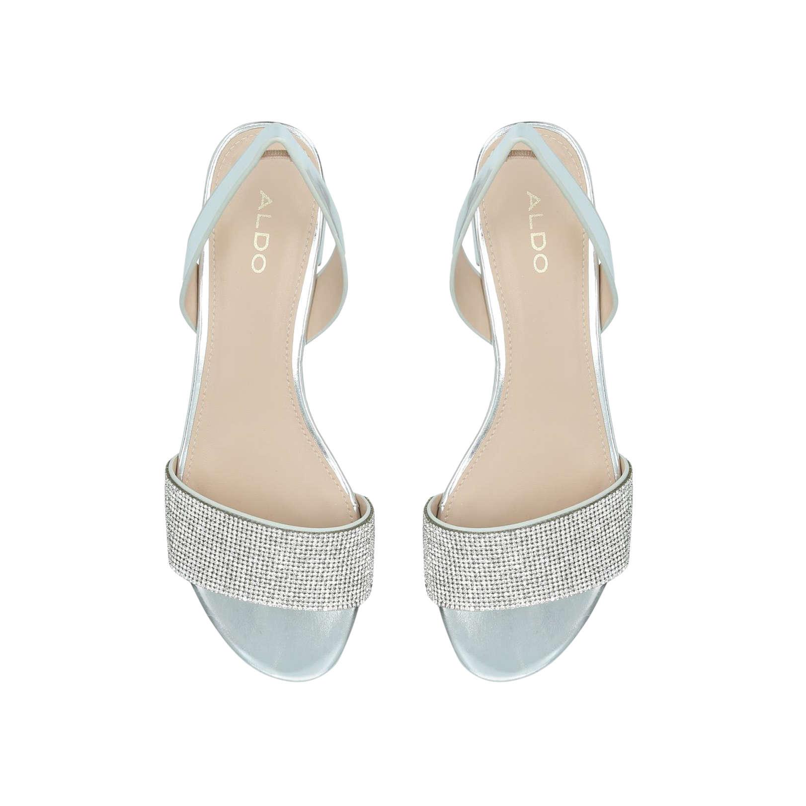 ALDO Candice Summer Silver 25 Mm Heel Sandals in Metallic - Lyst