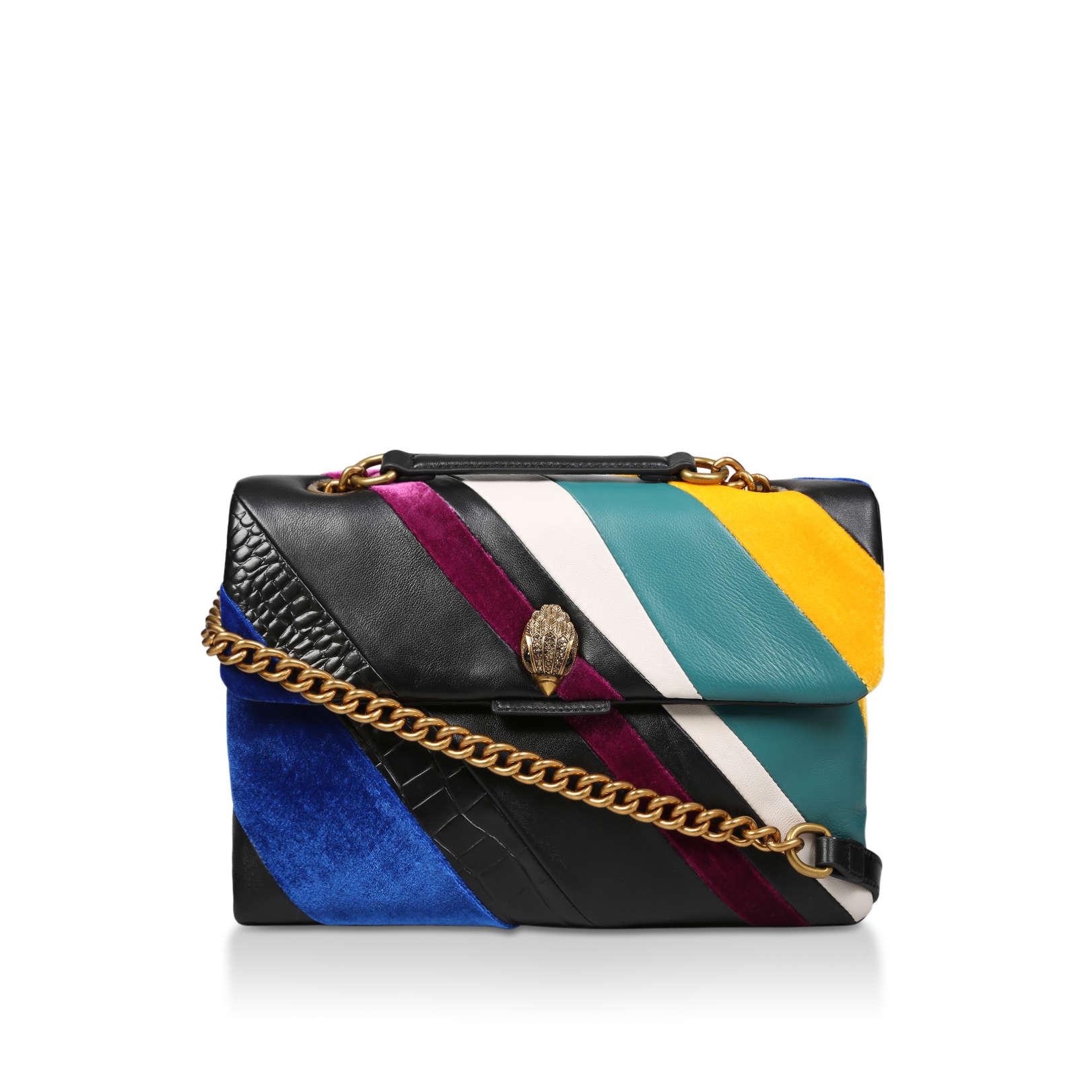 Kurt Geiger Leather Multicoloured Striped Shoulder Bag in Black Lyst