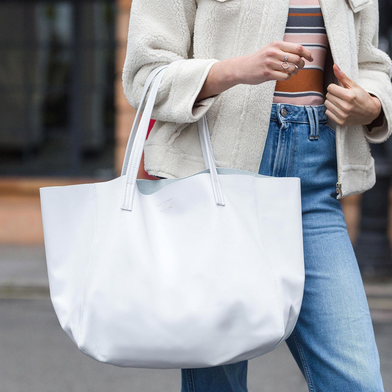 kurt geiger violet horizontal tote