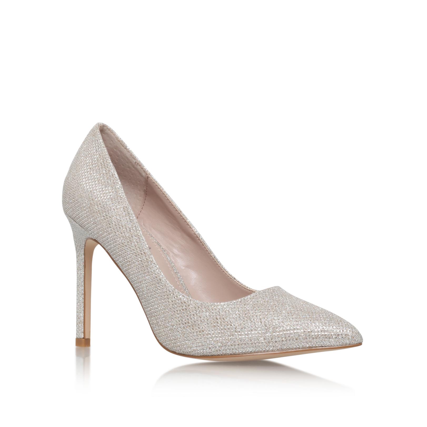 Carvela Kurt Geiger Kestral Silver High Heel Court Shoes