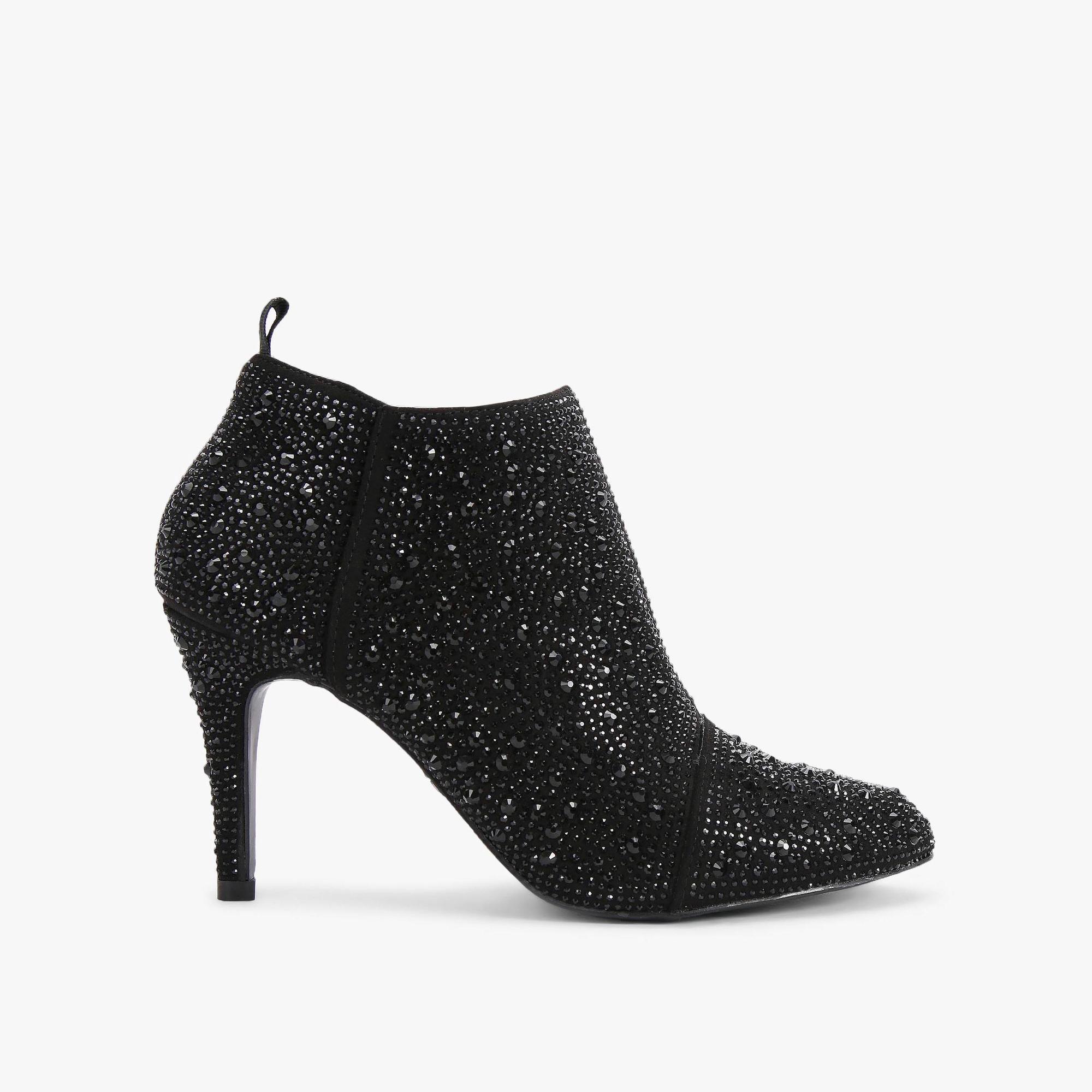 KG by Kurt Geiger Ankle Boot Grey Crystal Block Heel Skyla in Black Lyst Australia