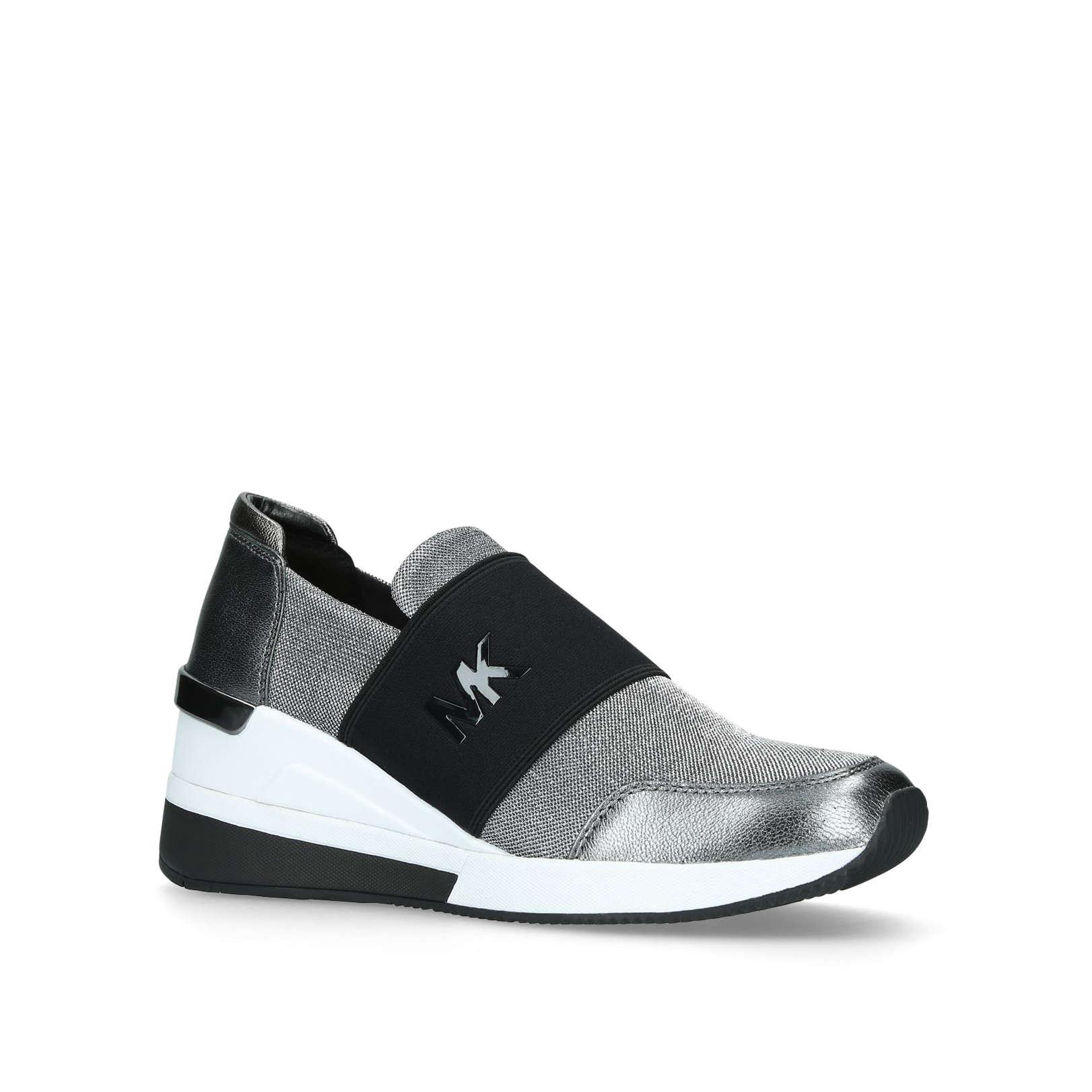 Michael michael kors felix 2024 metallic mesh and leather trainer