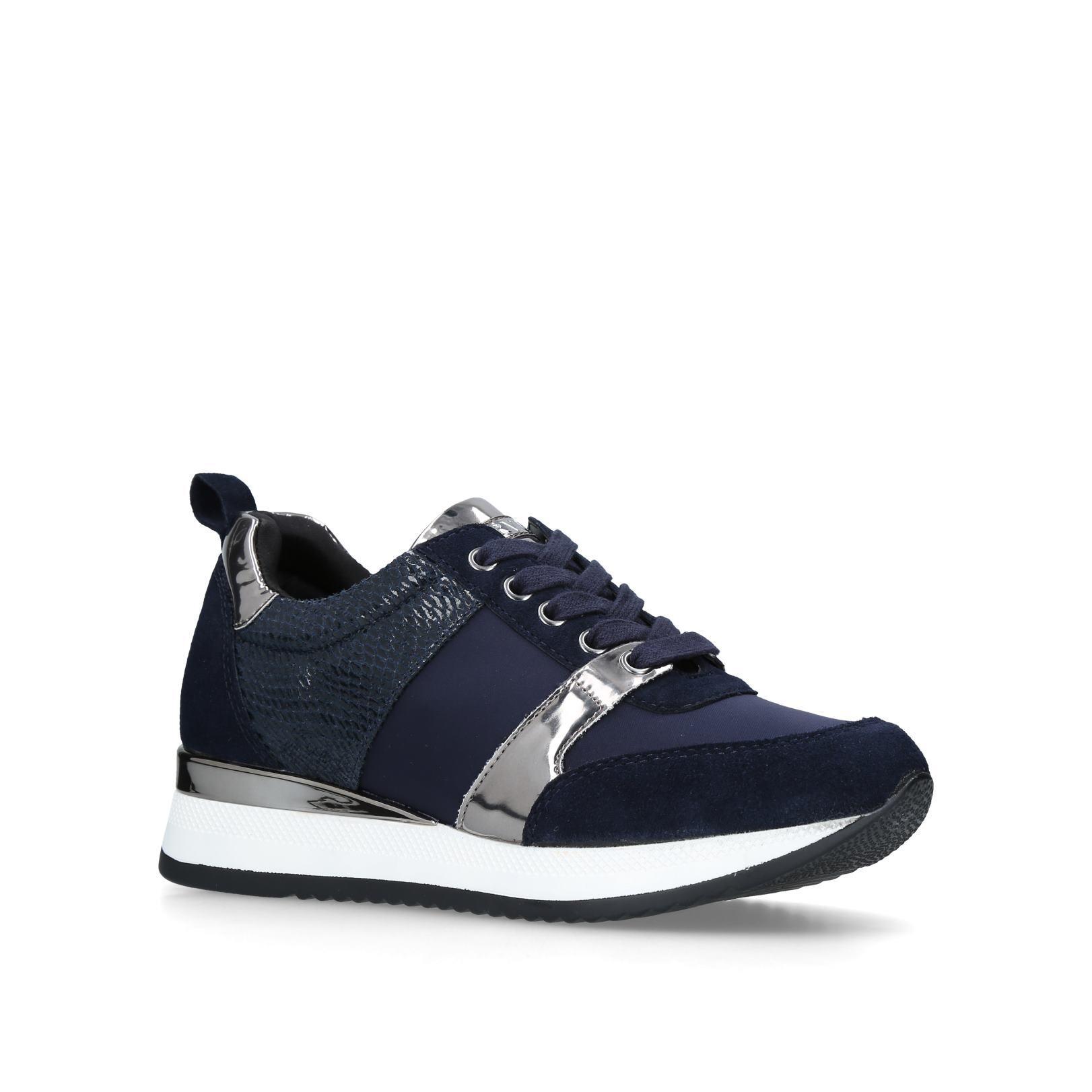 navy carvela trainers