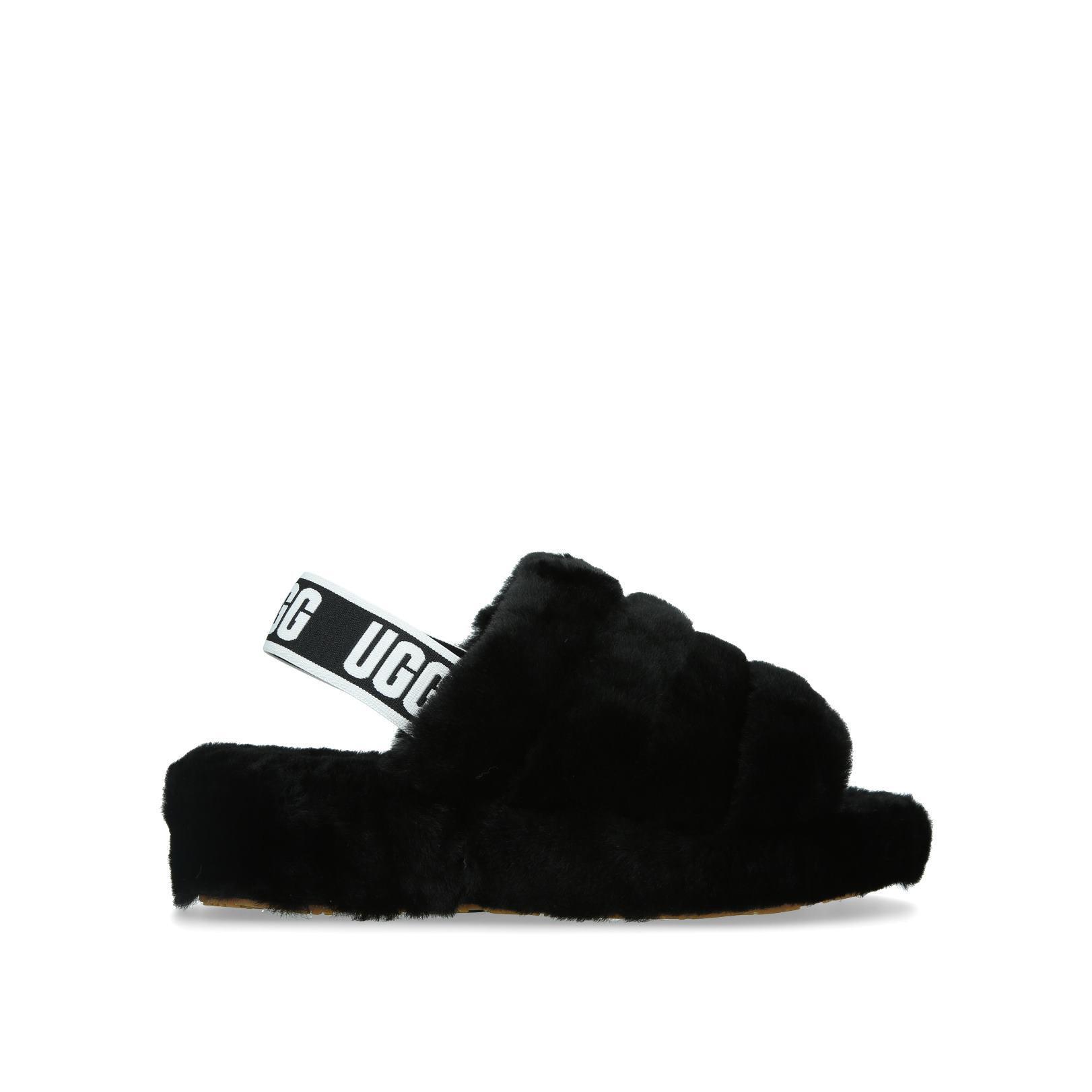 ugg black fluff yeah slides