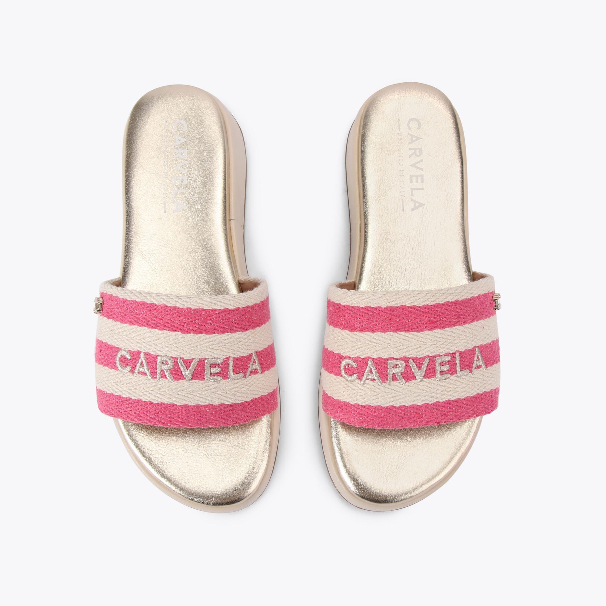 Carvela Kurt Geiger Sandals Other Canvas Fabric Palermo in Pink | Lyst UK