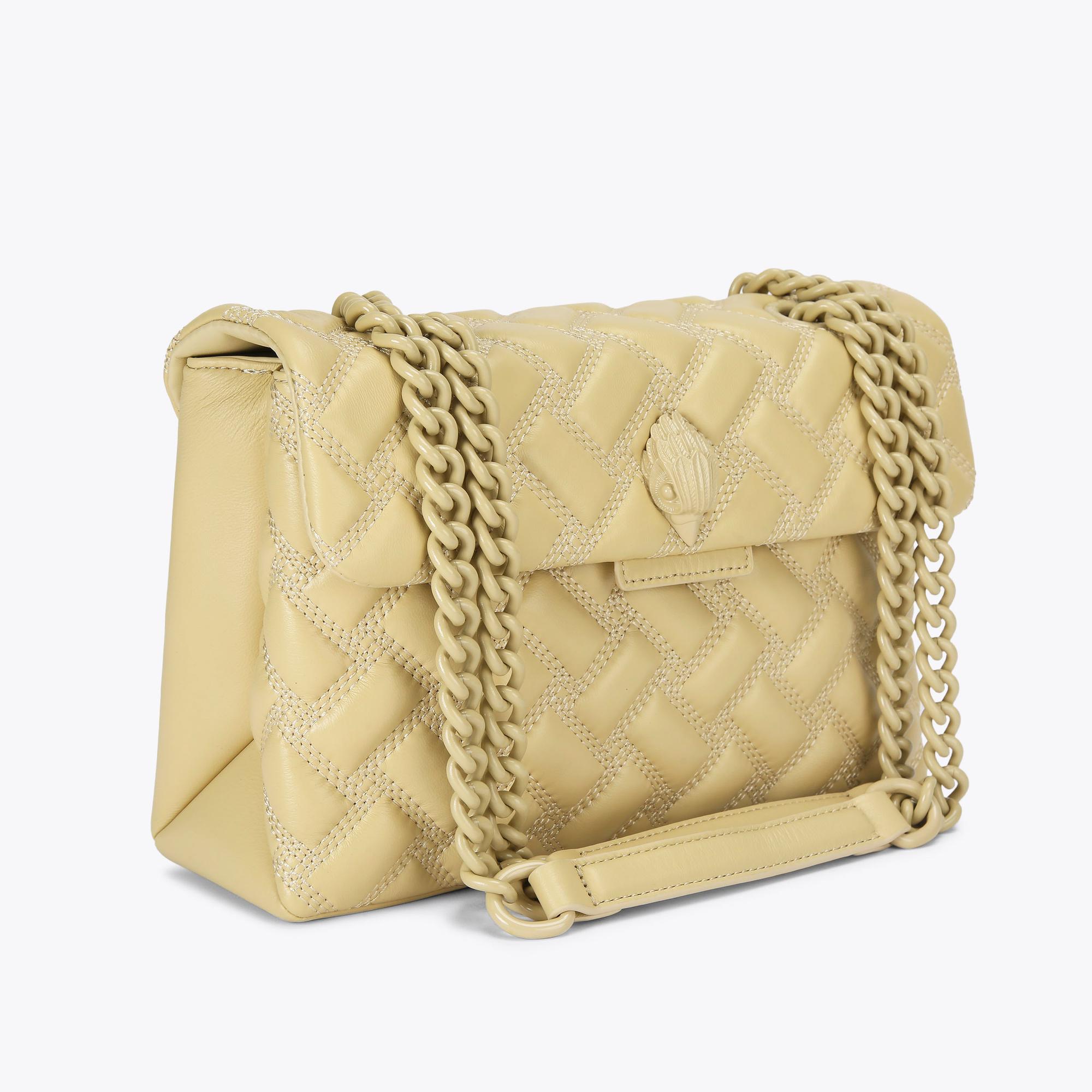 Kurt Geiger Kurt Geiger Cross Body Cream Leather Kensington in Metallic Lyst UK