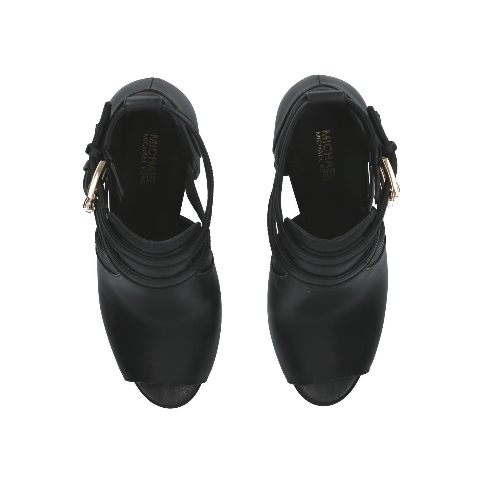 MICHAEL Michael Kors Blaze Peep Toe Buckle Bootie in Black Lyst Canada