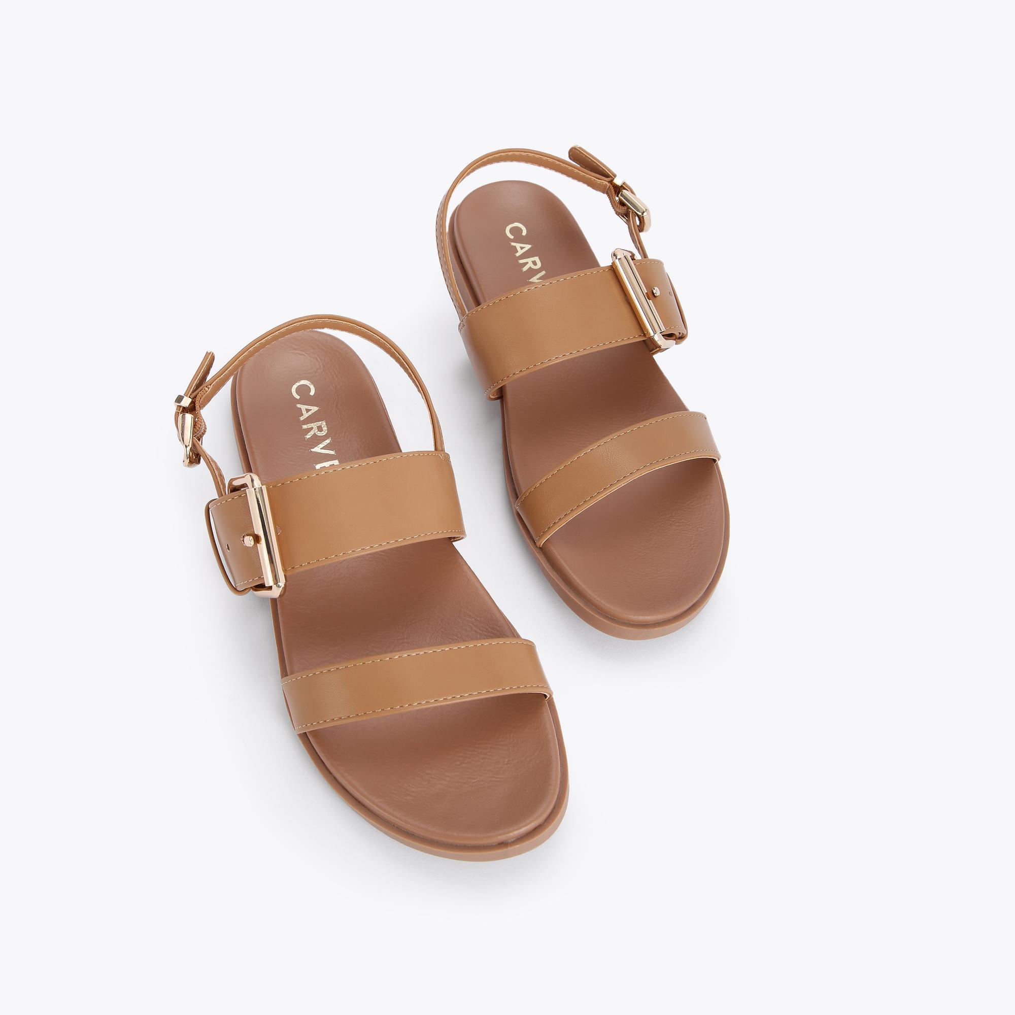 Carvela Kurt Geiger Flats Combination Berlin in Natural Lyst UK