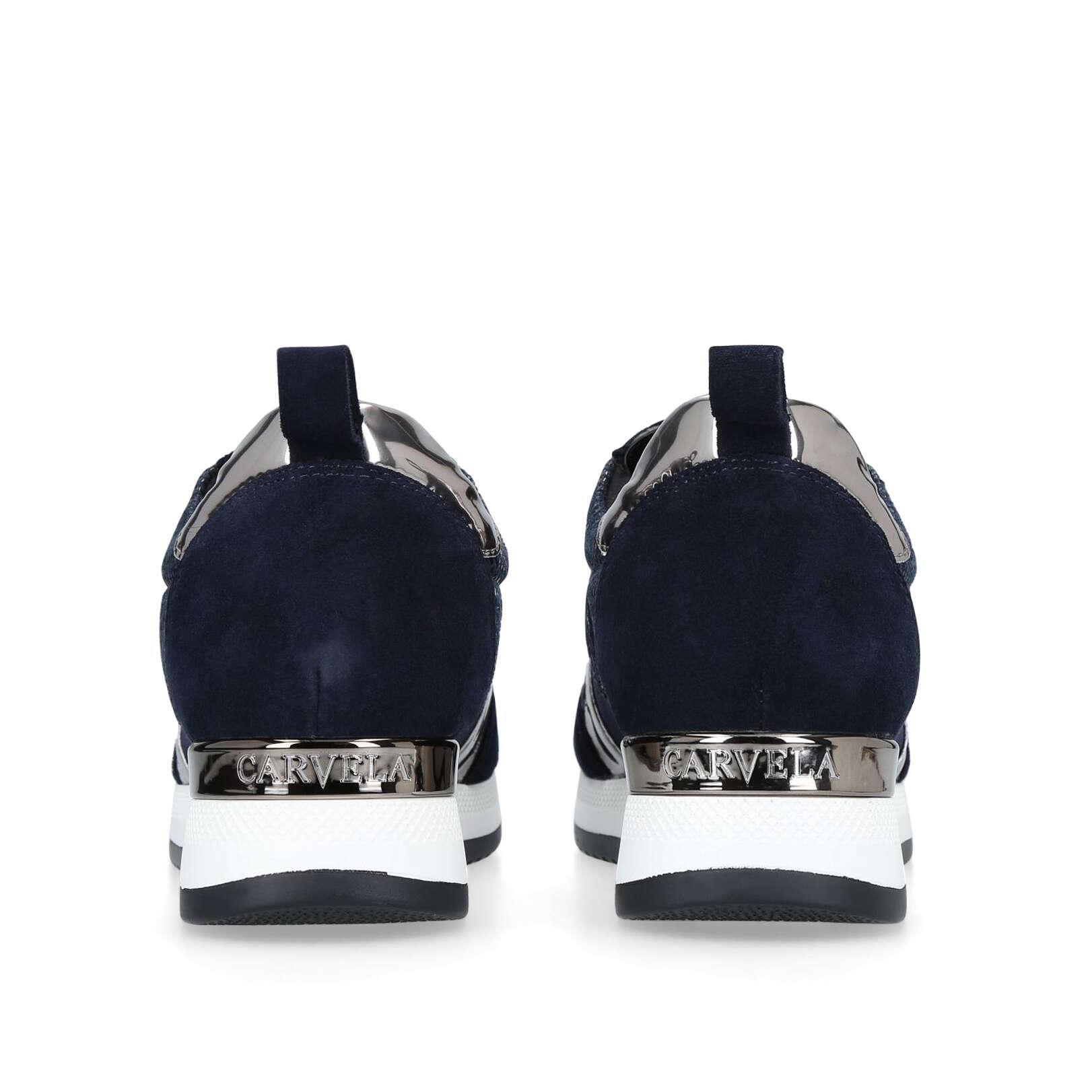 carvela navy trainers