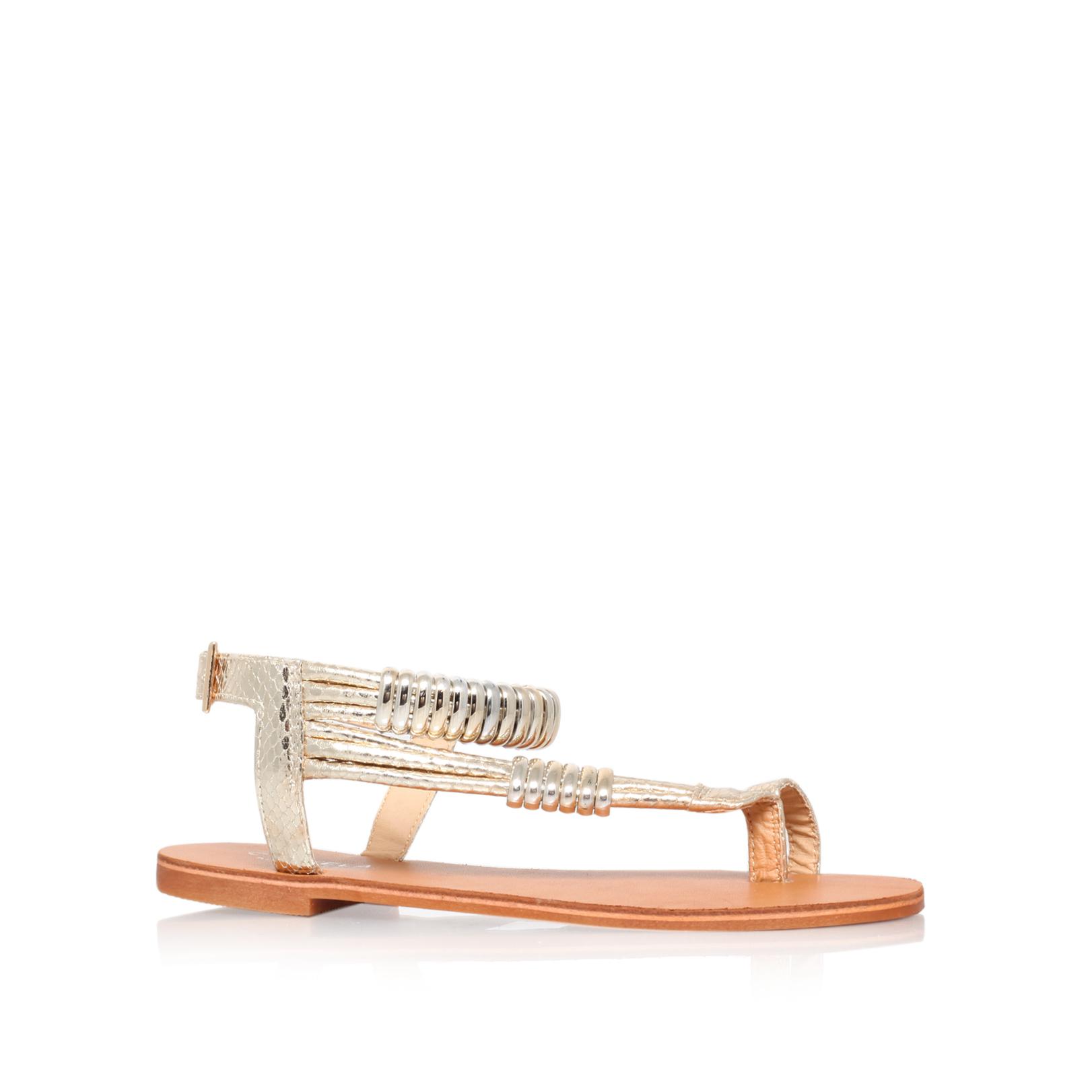 Carvela Kurt Geiger Synthetic Klipper Flat Sandals in Gold (Metallic) |  Lyst UK