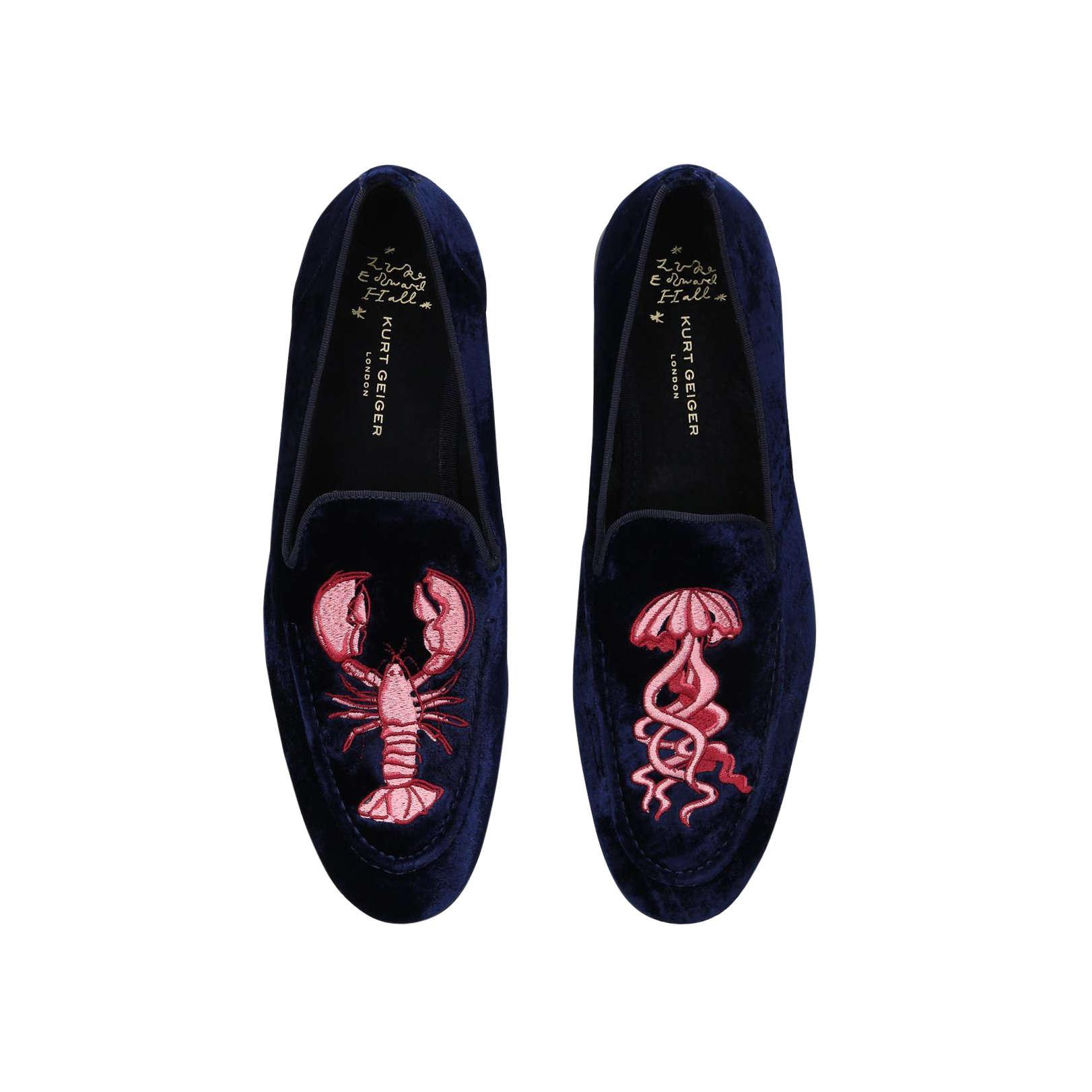 Men s Velvet Lobster And Jellyfish Loafers