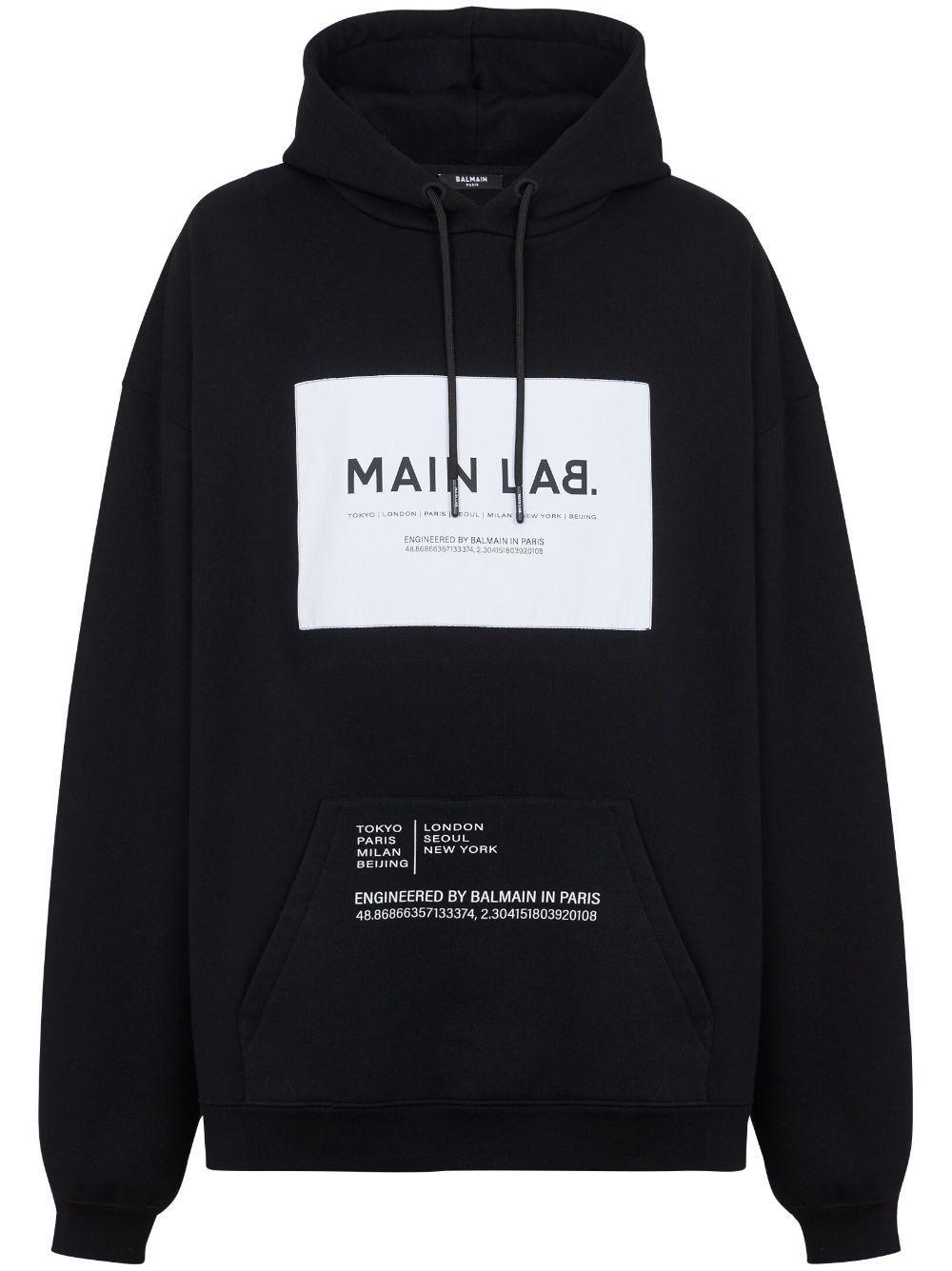 Balmain black hoodie deals