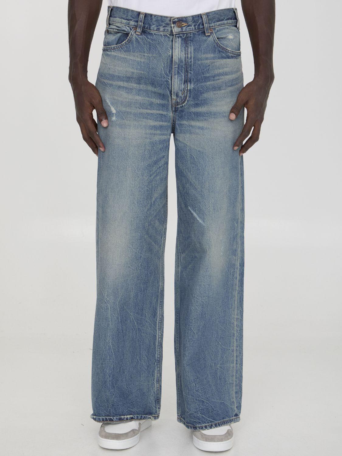 Celine Indigo Denim Surf Flare Jeans in Blue for Men | Lyst