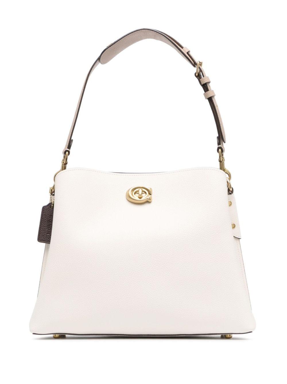 COACH Parisian Style Leather Shoulder Bag For in White | Lyst
