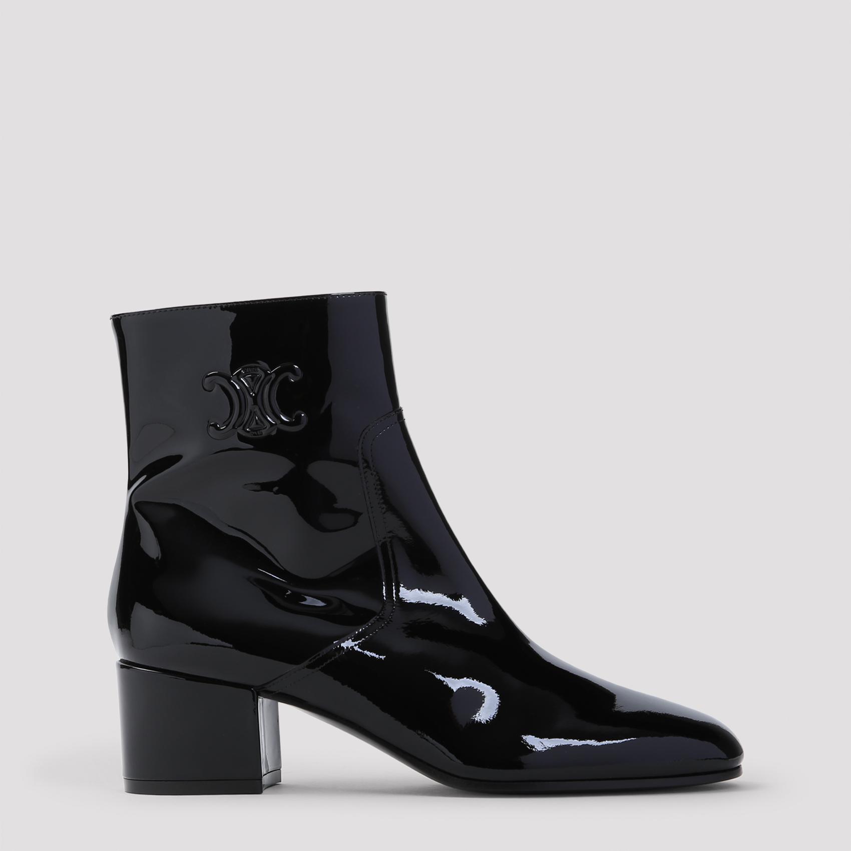 セリーヌ Celine Triomphe Zipped Boots Celine Triomphe Zipped Boots in Black | Lyst
