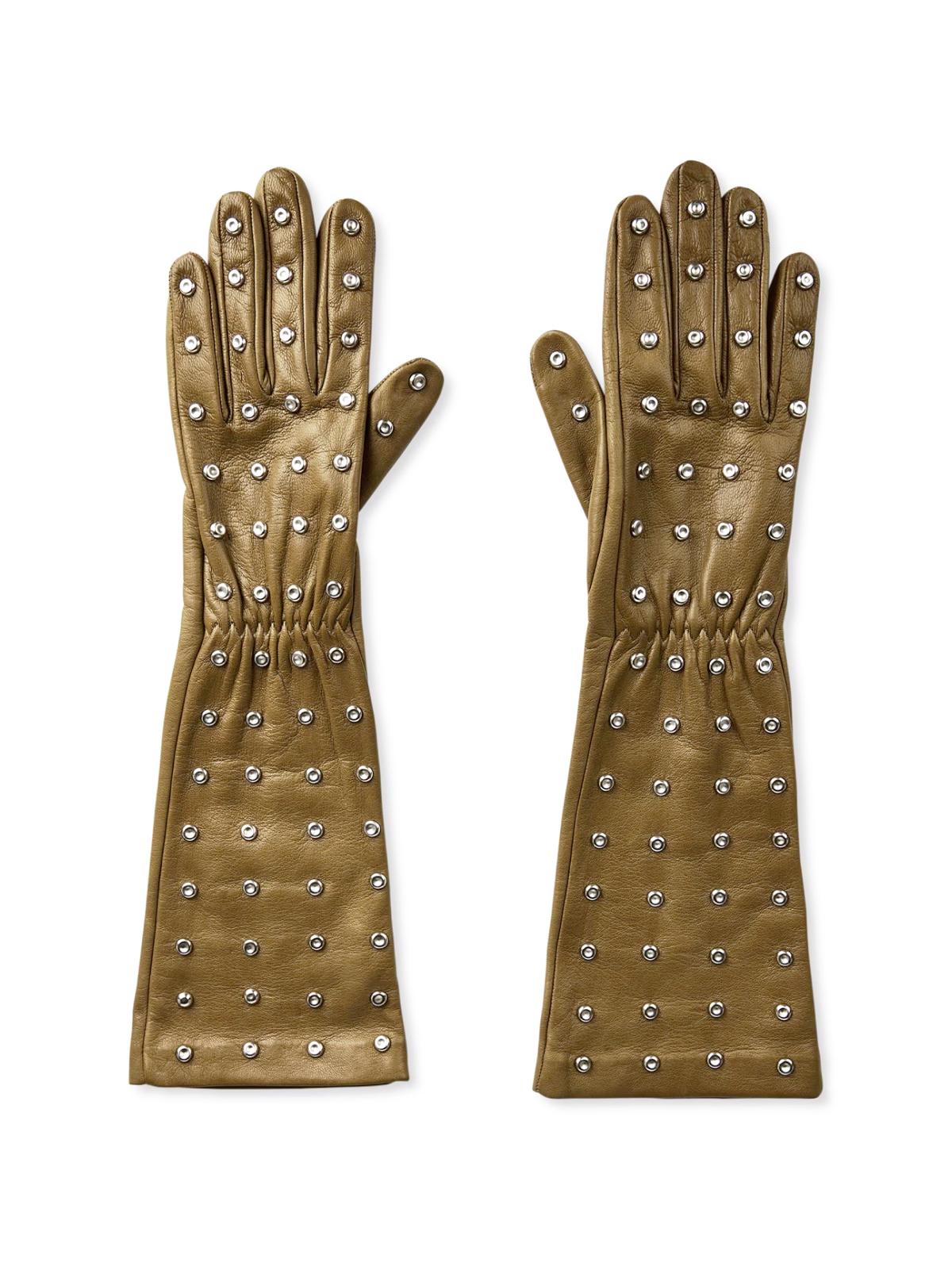 BOTTEGA VENETAボッテガヴェネタEmbossed Logo Studs Gloves手袋 Bottega Veneta Embossed Logo Studs Leather Gloves For in