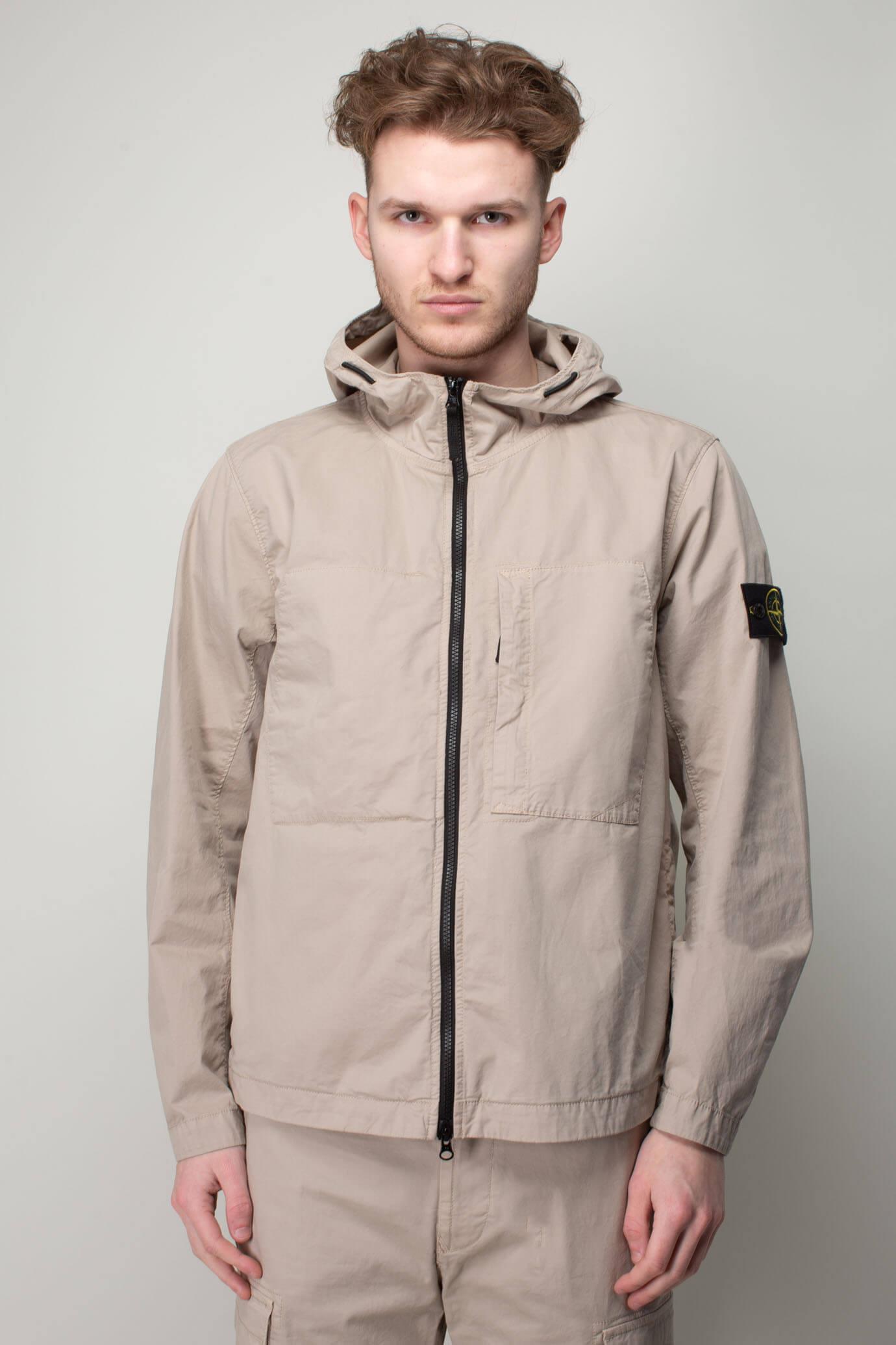 Stone Island Supima Cotton Twill Stretch-tc Jacket in Natural for Men ...
