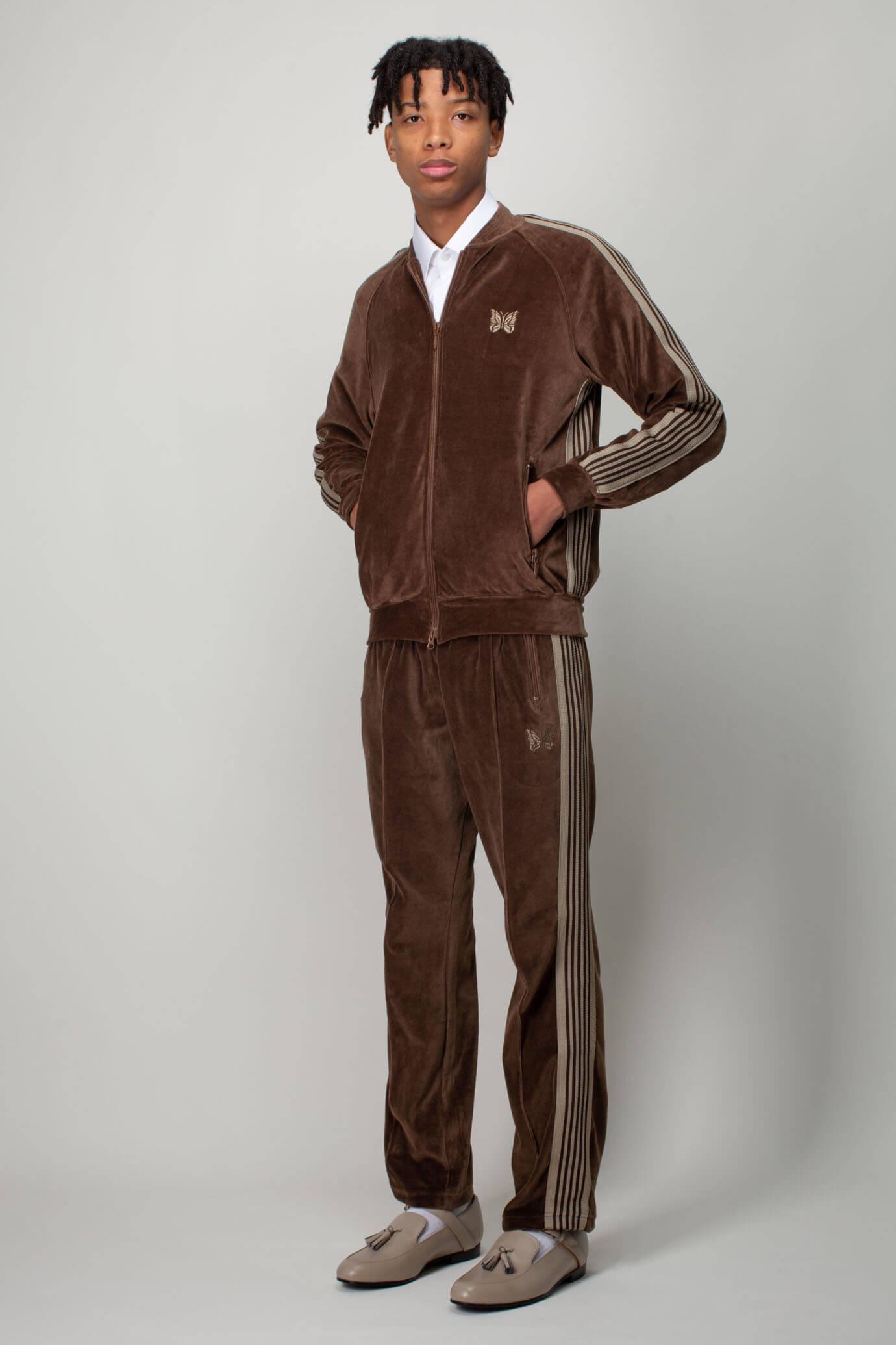 Needles R.c. Track Jacket - C/pe Velour in Brown for Men | Lyst UK