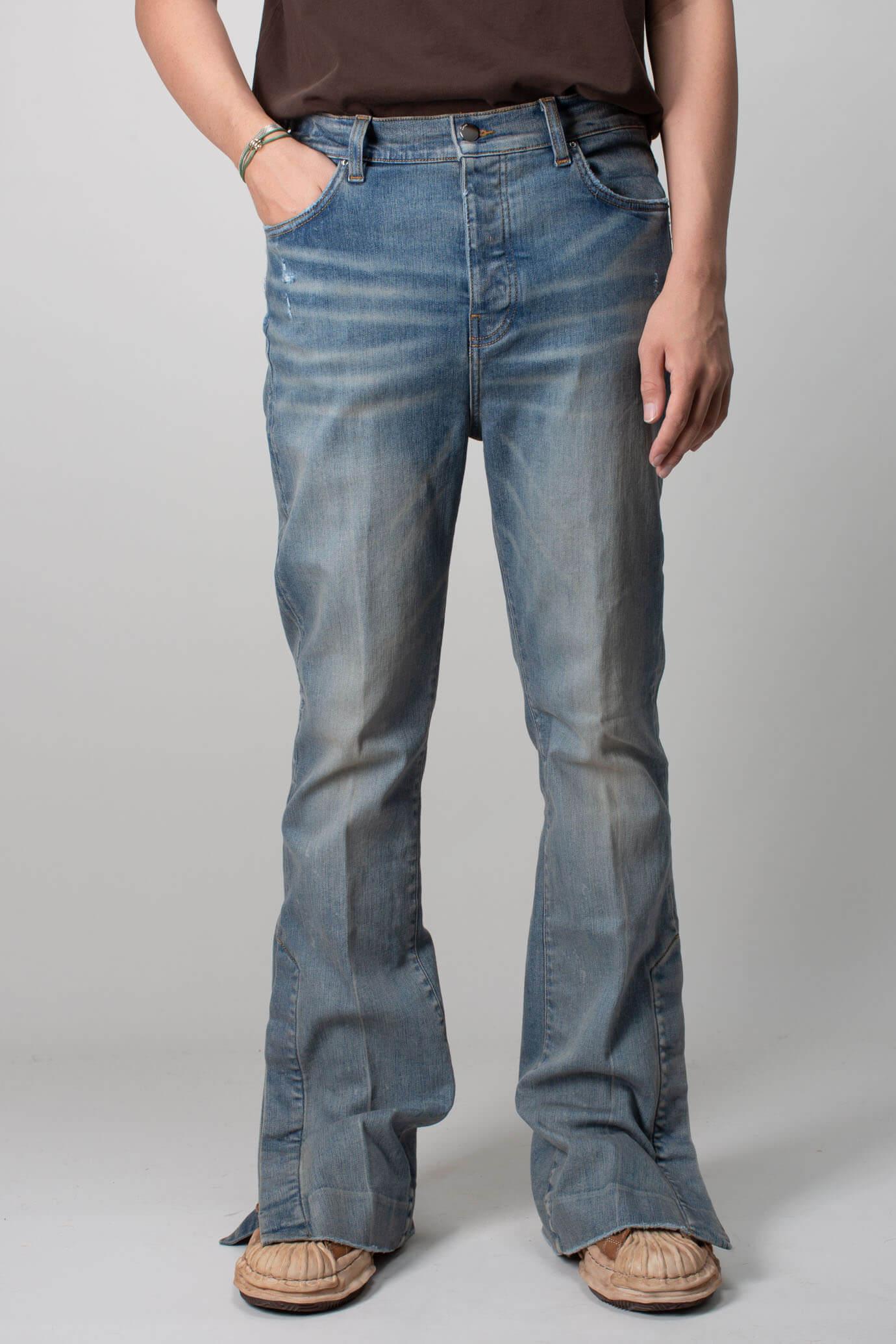 Amiri Stacked Flare Jeans Clay Indigo in Blue for Men Lyst UK
