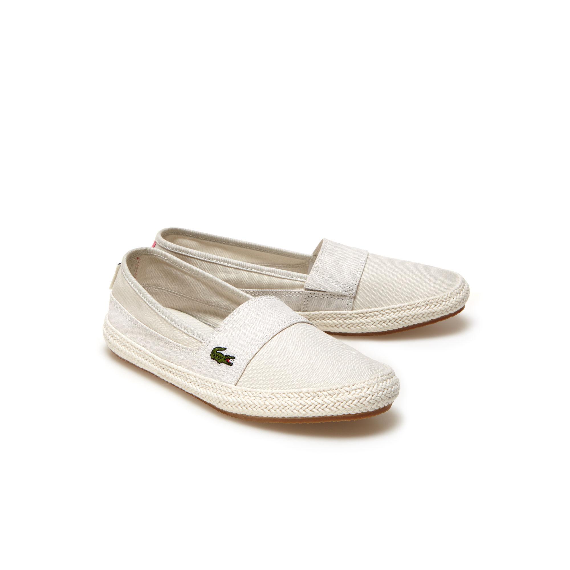 lacoste slip on shoes white