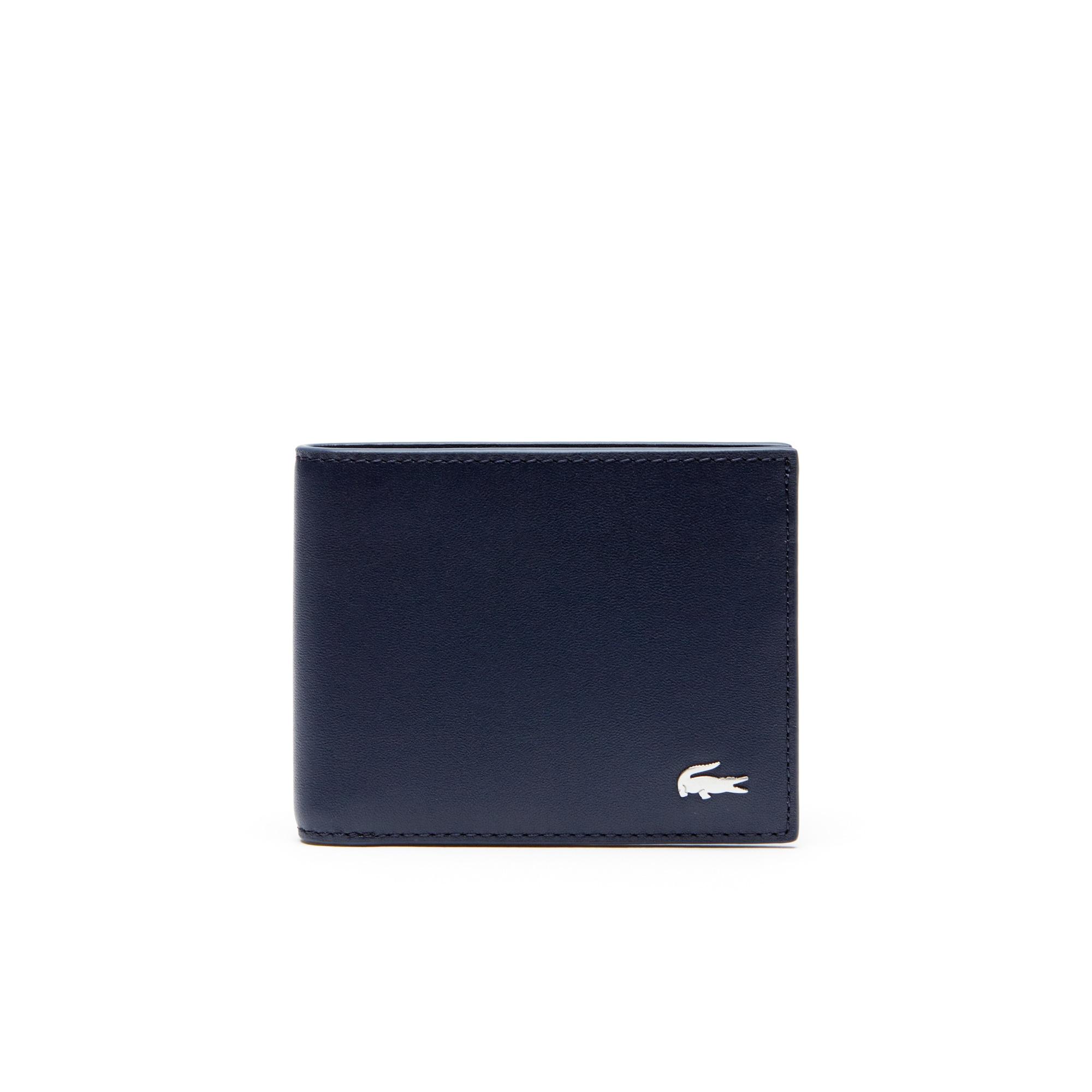 Lacoste Men's Bifold Leather Wallet in Blue for Men Lyst