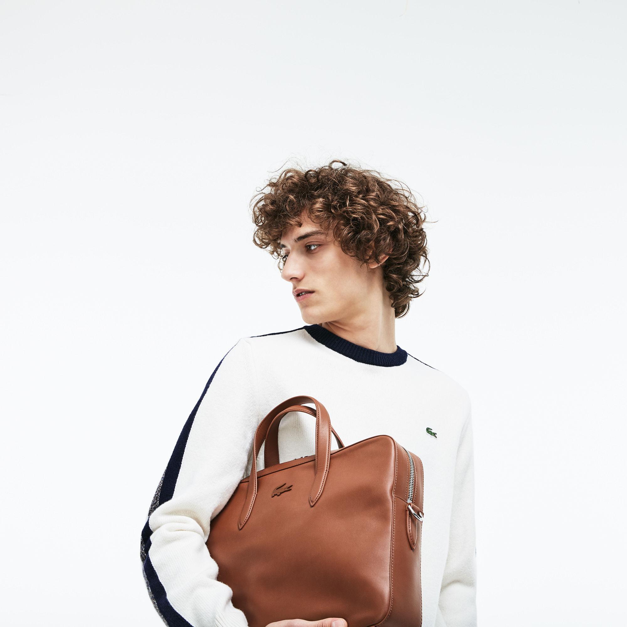 lacoste leather man bag