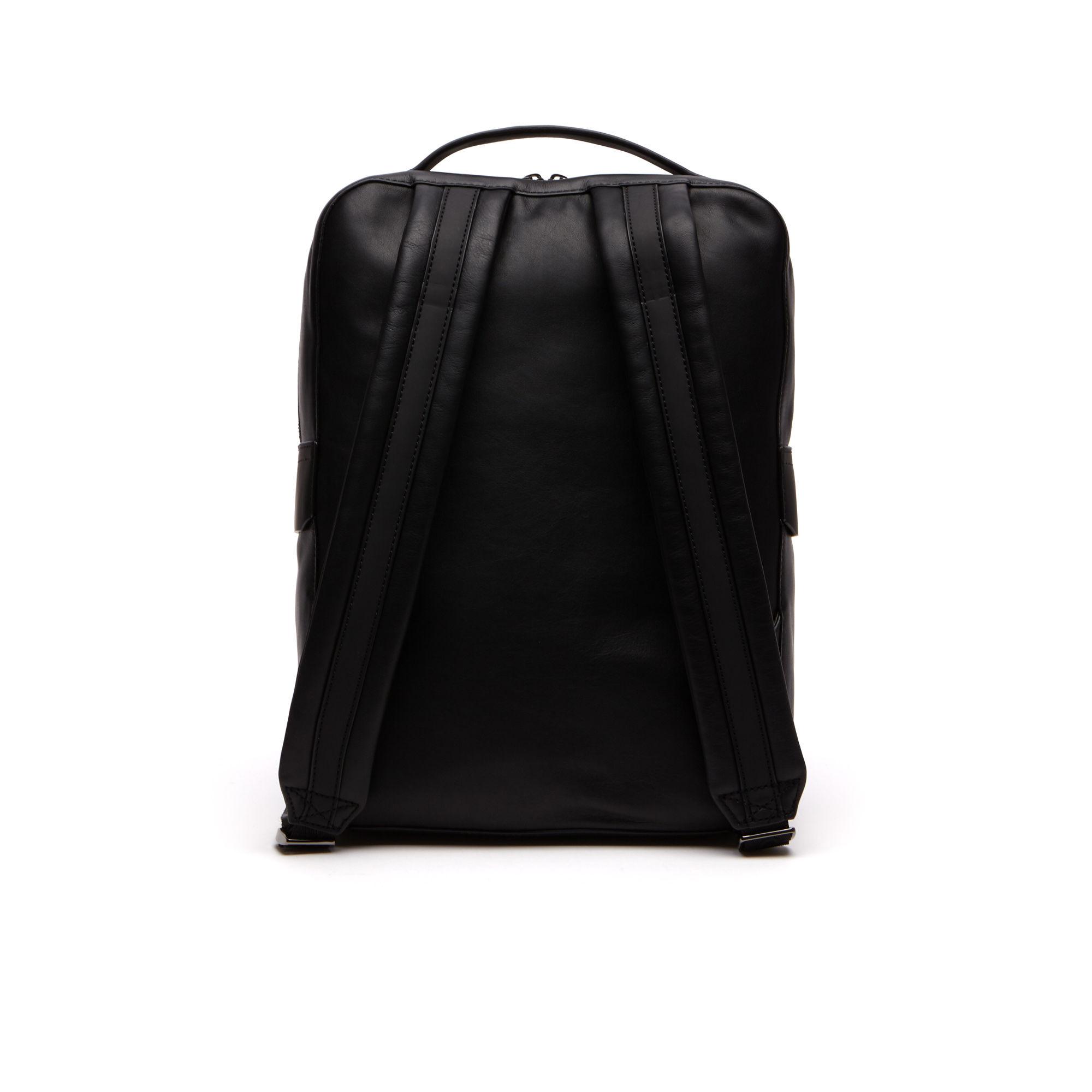 Lacoste Full Ace Leather Backpack in Black for Men Lyst