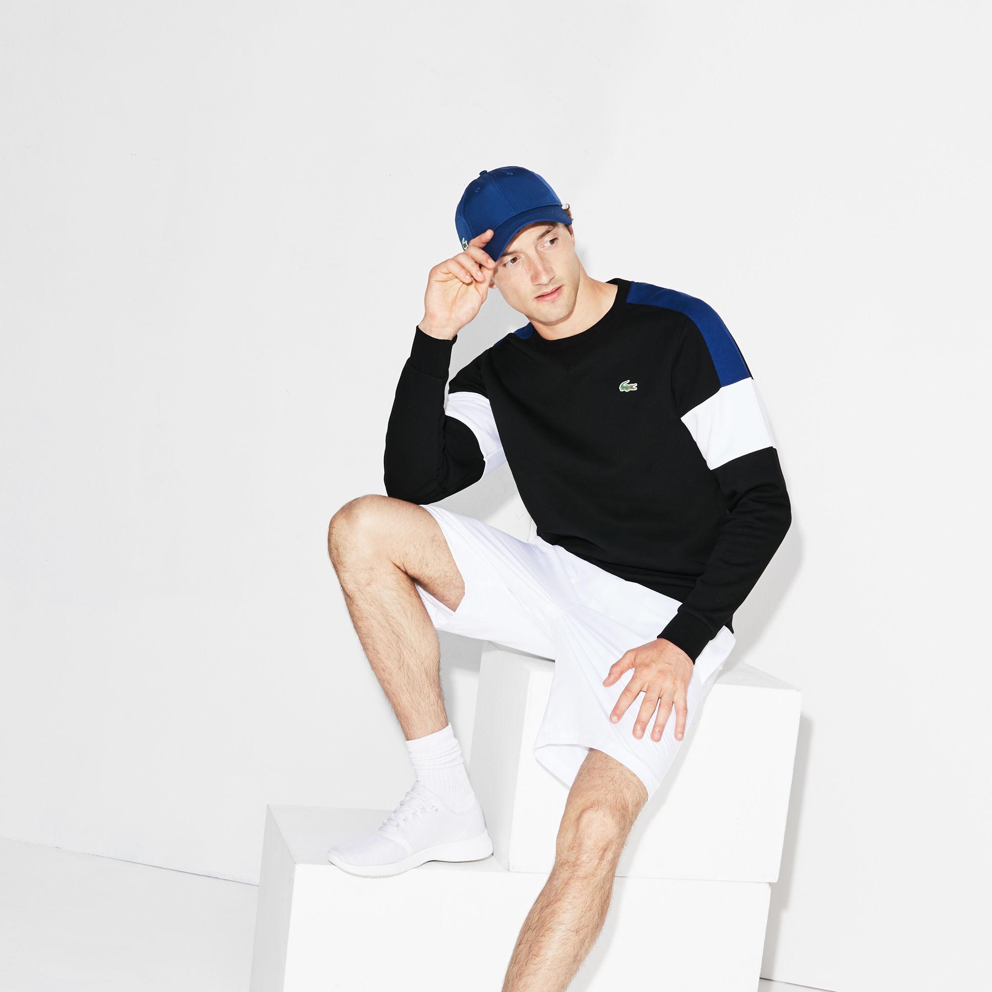 men's lacoste sport colorblock fleece tennis sweatshirt