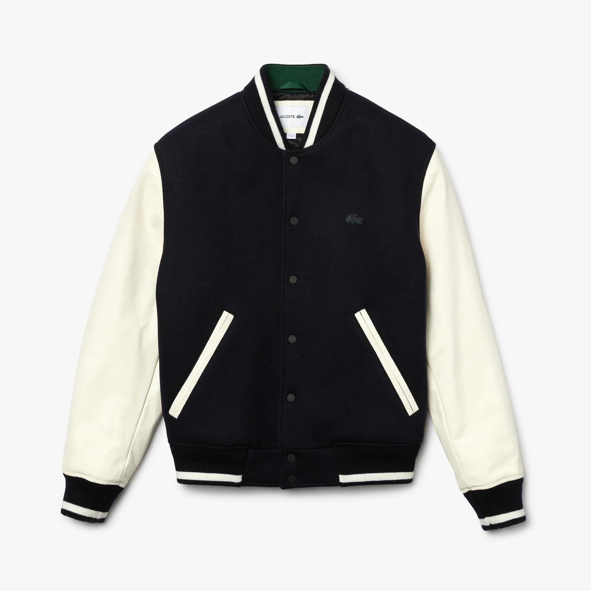 Lacoste Wool Teddy Jacket in Navy Blue 