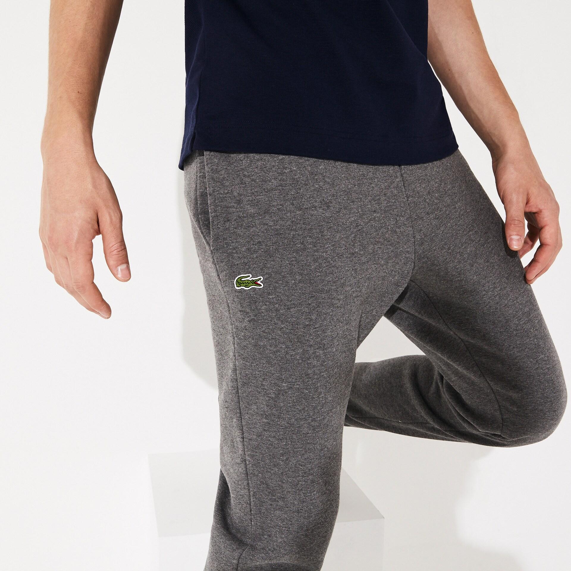 men's lacoste sport cotton fleece tennis sweatpants