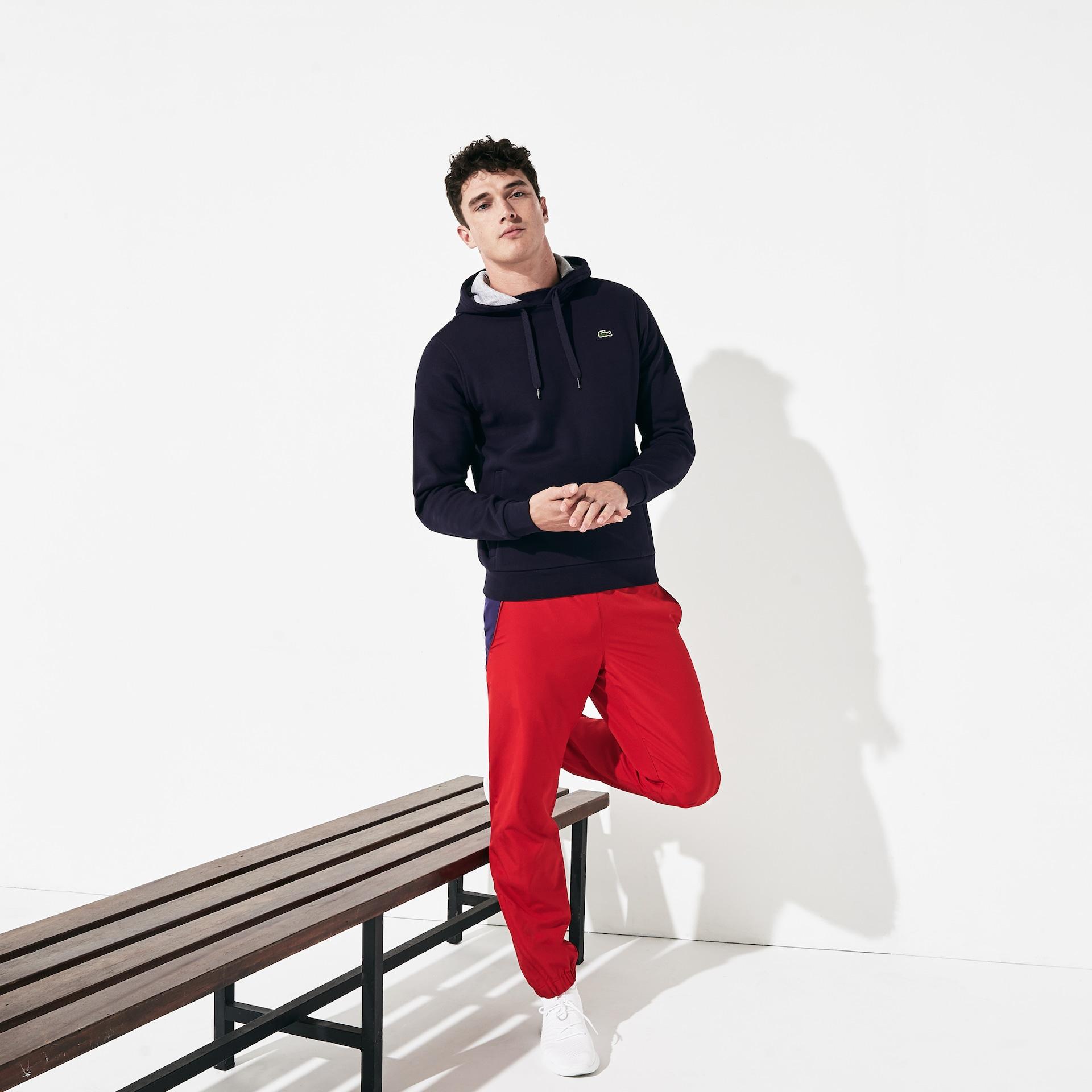 men's sport hooded fleece tennis sweatshirt