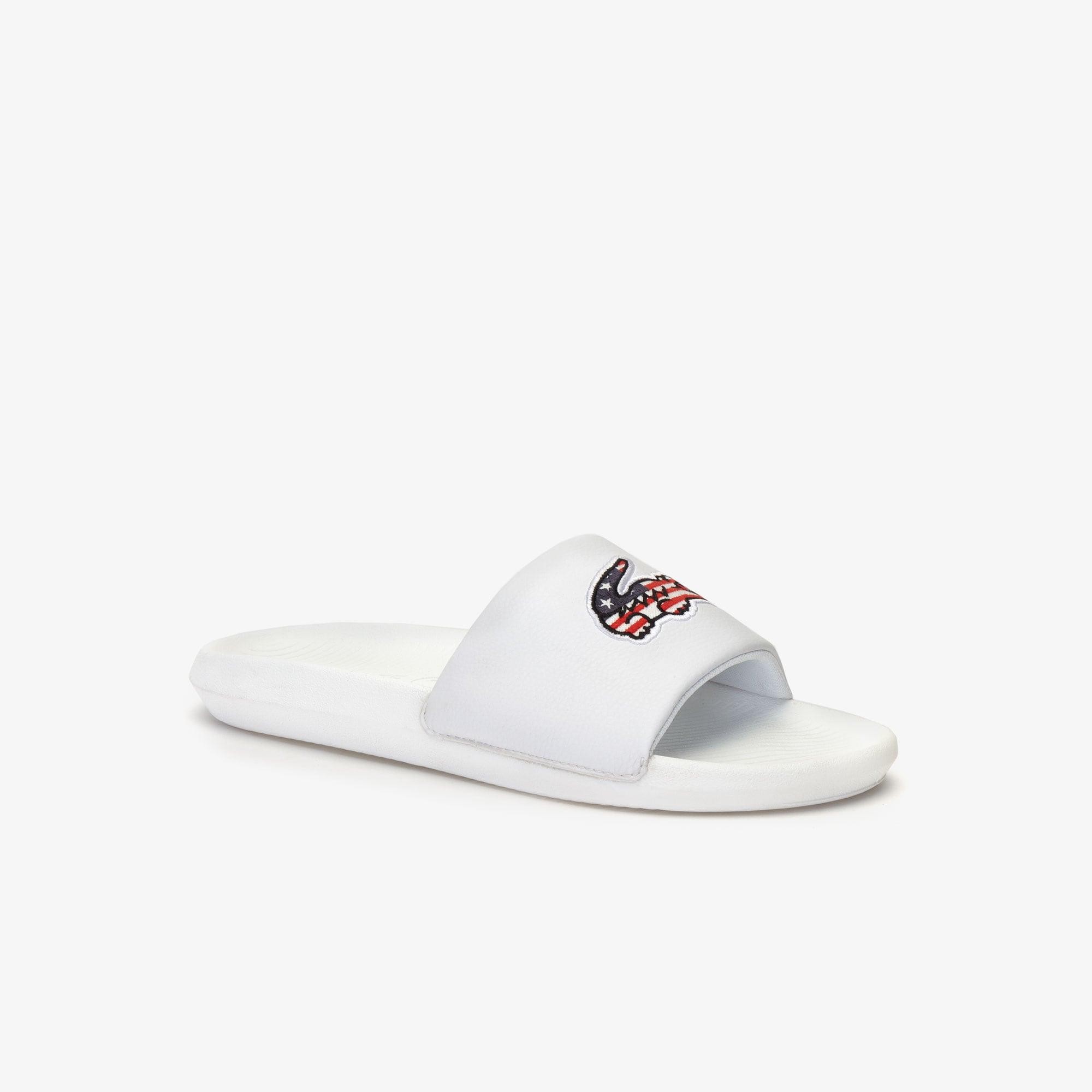 Lacoste American Flag Croco Slides in White,Navy,Red (White) for Men - Save 33% - Lyst