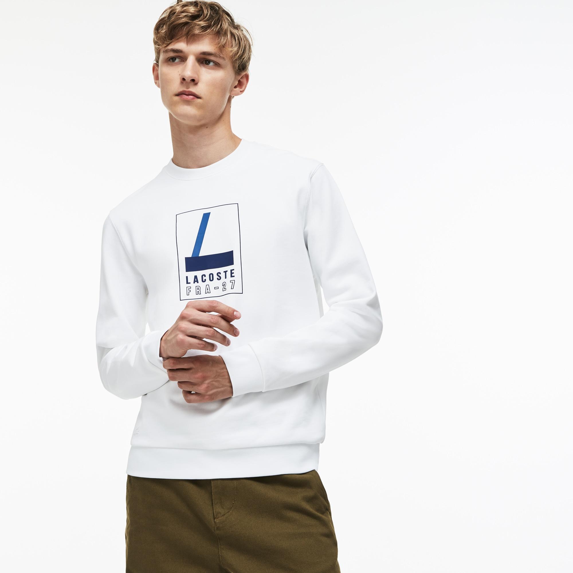 lacoste crew neck sweatshirt fleece