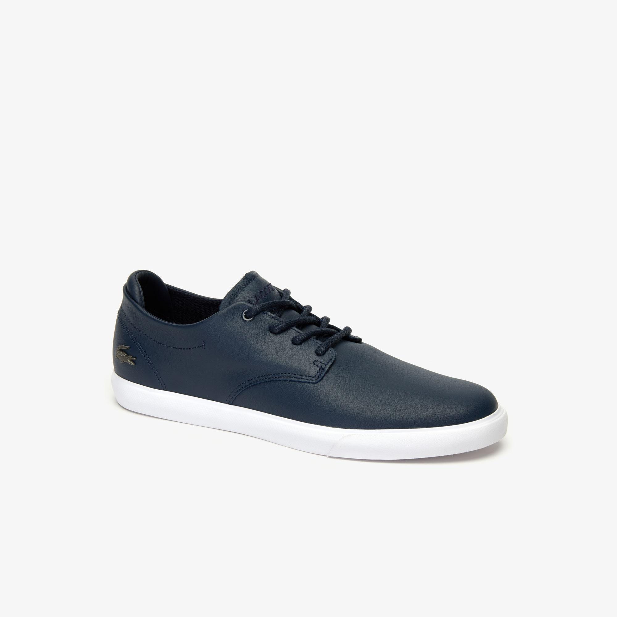 Lacoste Esparre Leather Trainers in Blue for Men - Lyst