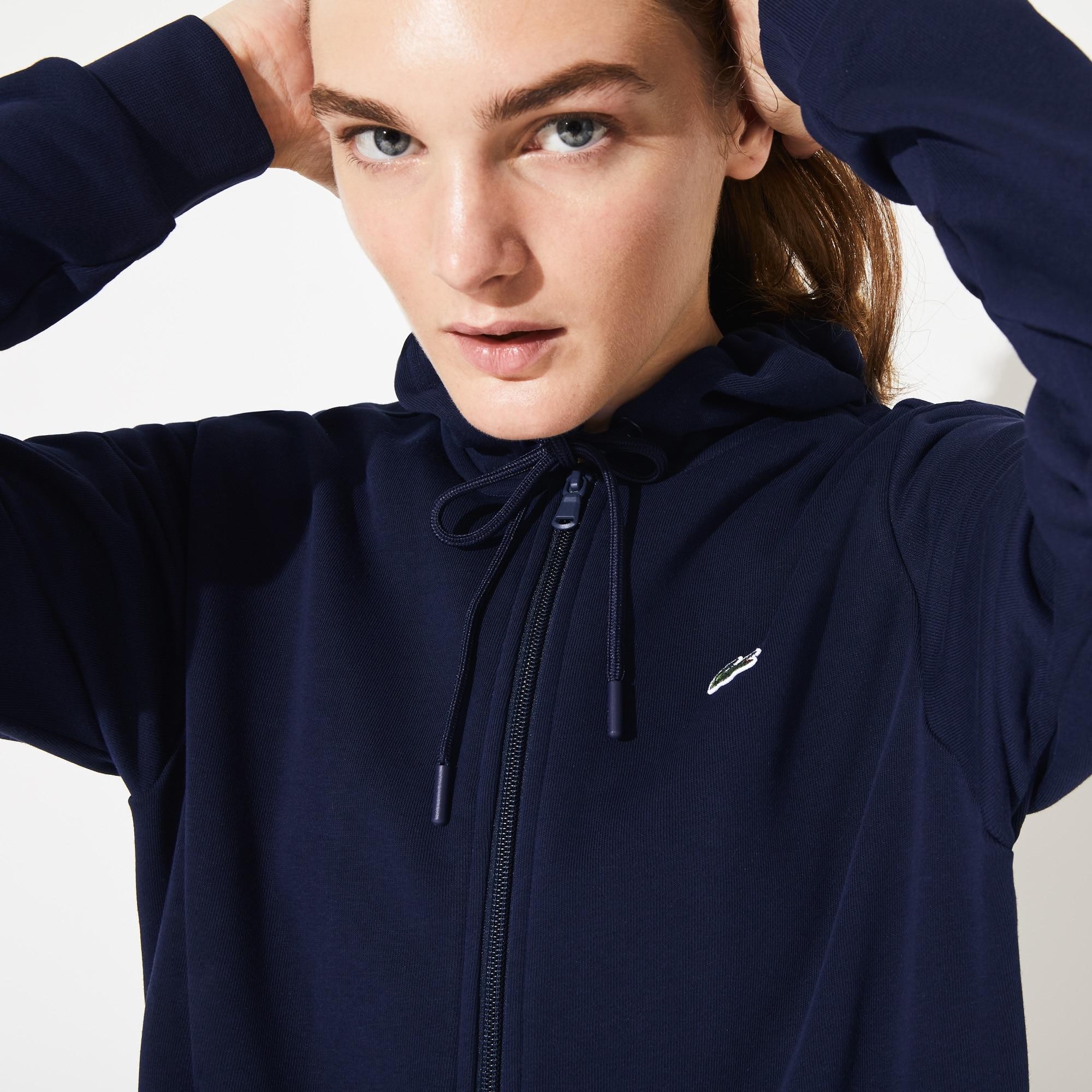 lacoste sport zip up sweatshirt navy